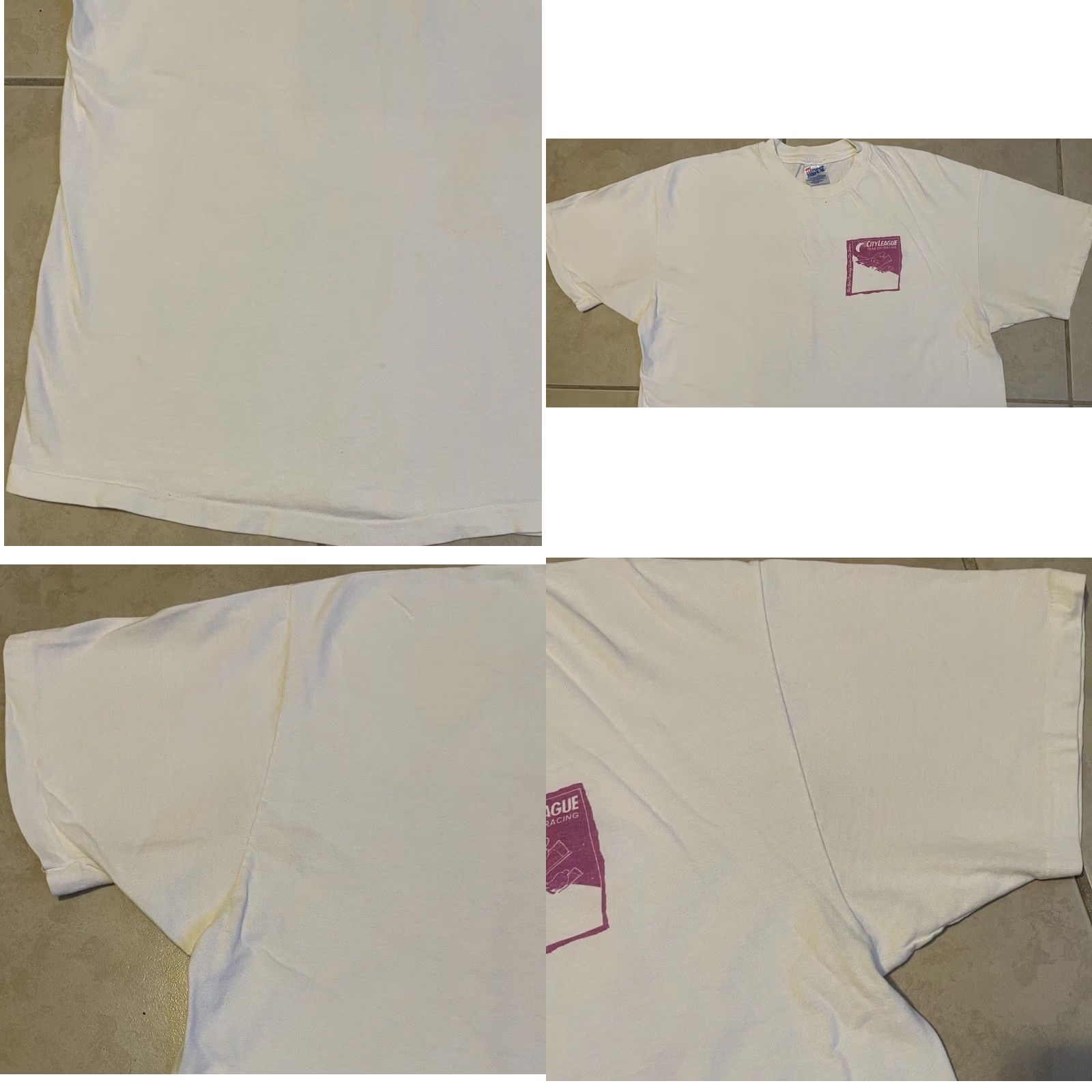 Vintage VINTAGE 90s City League Ski Racing T-Shirt XL White Grunge Distressed Single Stitch Mens USA 80s 90s Sun Art Size US XL / EU 56 / 4 - 8 Thumbnail