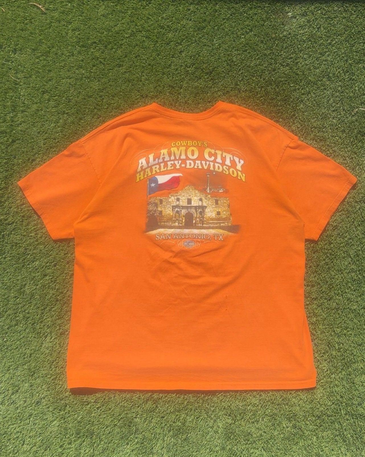 Harley Davidson Orange Harley Davidson Tee Size US XL / EU 56 / 4 - 2 Thumbnail
