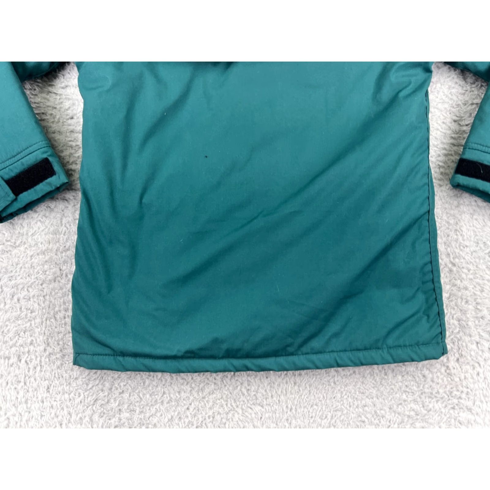 Vintage Woolrich Jacket Womens M Teal Hooded Pockets Winter Coat Polyester Knit All Seasons Long Sleeve Modern Overcoat Casual Everyday Size M / US 6-8 / IT 42-44 - 7 Thumbnail