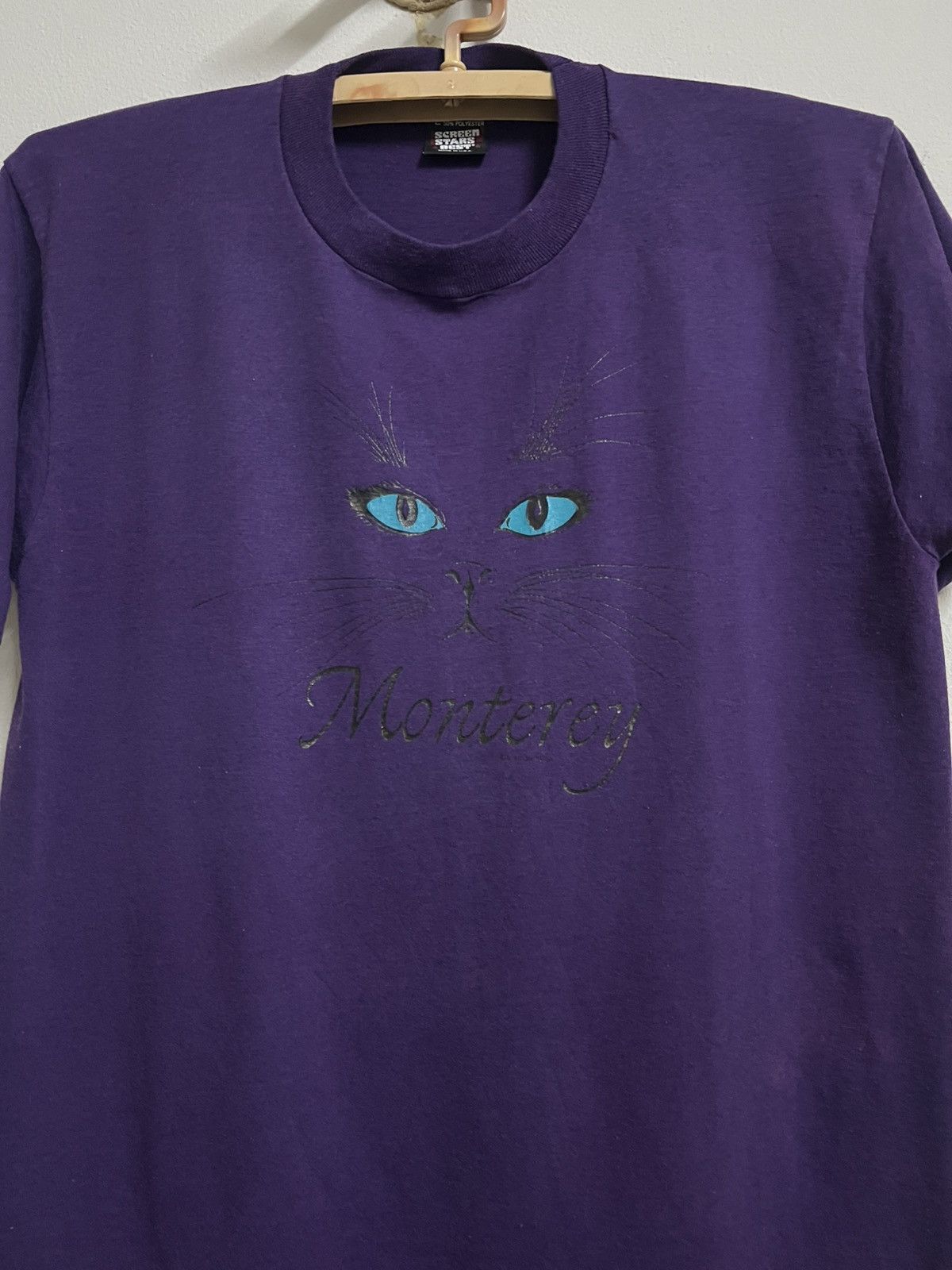 Other Vintage 1990 Monterey Cat Eyes Screen Stars USA Tee Size US L / EU 52-54 / 3 - 1 Thumbnail