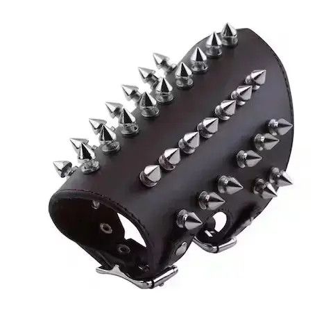 Other Leather Metal Spikes Gauntlet Wristband Armband🔥🔥🔥 Size ONE SIZE - 1 Thumbnail