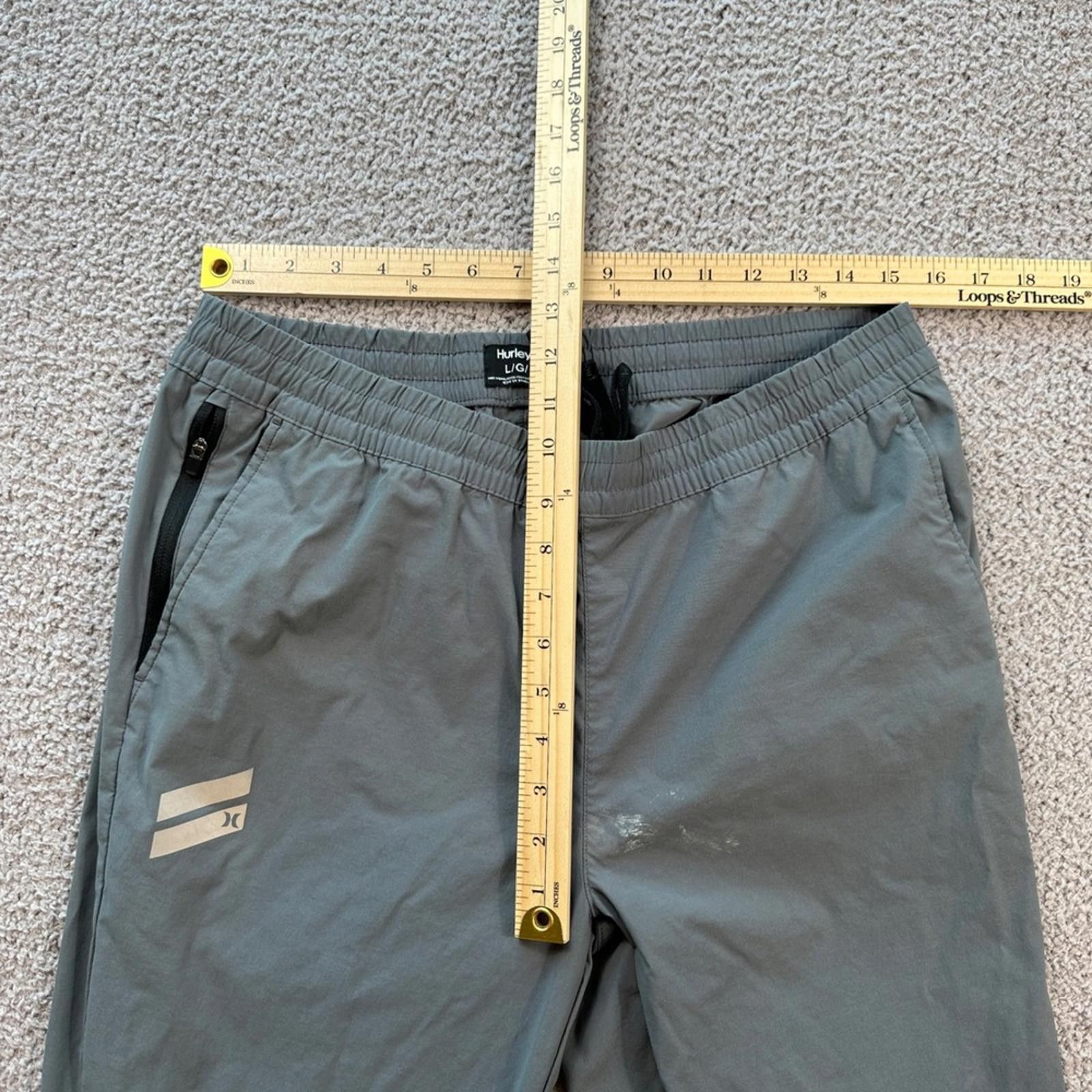 Hurley Hurley Mens Track Pants Joggers L Gray Zip Pockets Athletic Size US 34 / EU 50 - 4 Thumbnail