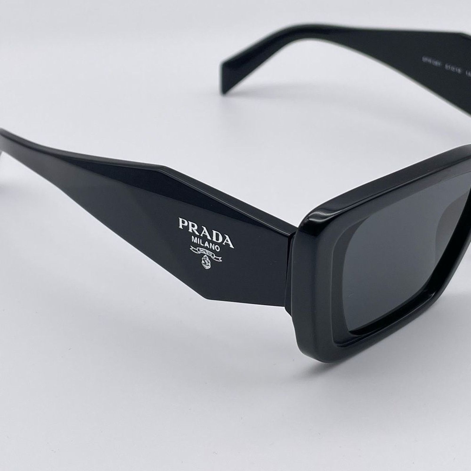 Prada NEW PRADA PR08YS 1AB5S0 Black Dark Grey Unisex Sunglasses Size ONE SIZE - 7 Thumbnail