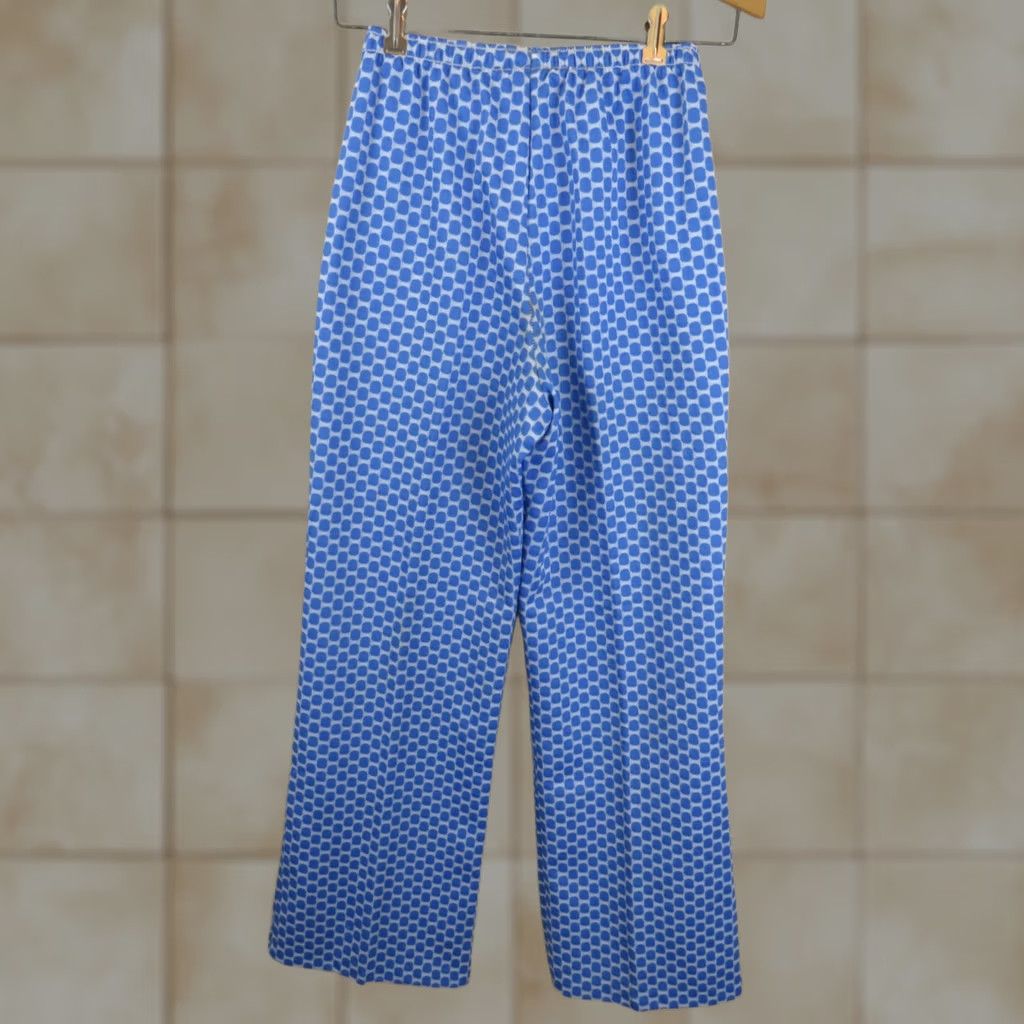 Vintage VINTAGE Girls Pants 1960-70's blue polyester 24-34 waist 30 distressed Size 42" / US 20 - 1 Thumbnail