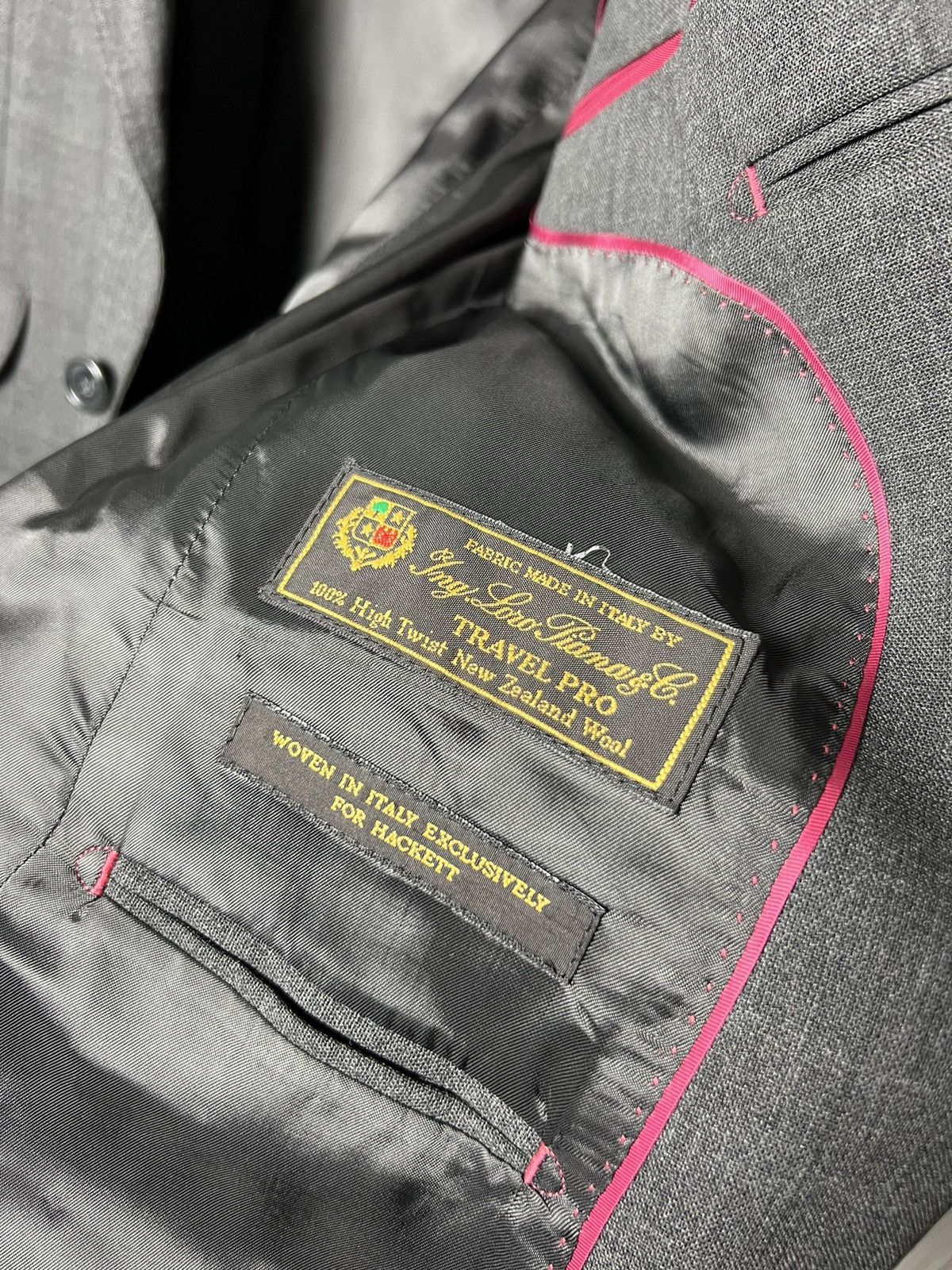 Hackett × Loro Piana Hackett London Travel Suit Ing Loro Piana Wool Blazer Jacket Size 40R - 17 Thumbnail