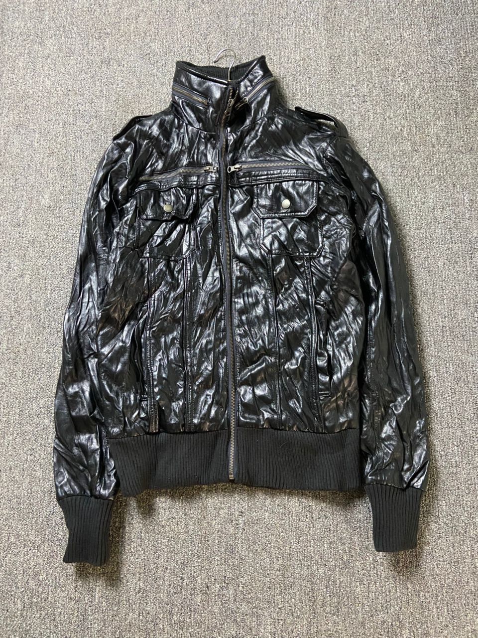 Japanese Brand Japanese Brand Full Zip Leather Jacket (182) Size US XXS / EU 40 - 1 Thumbnail