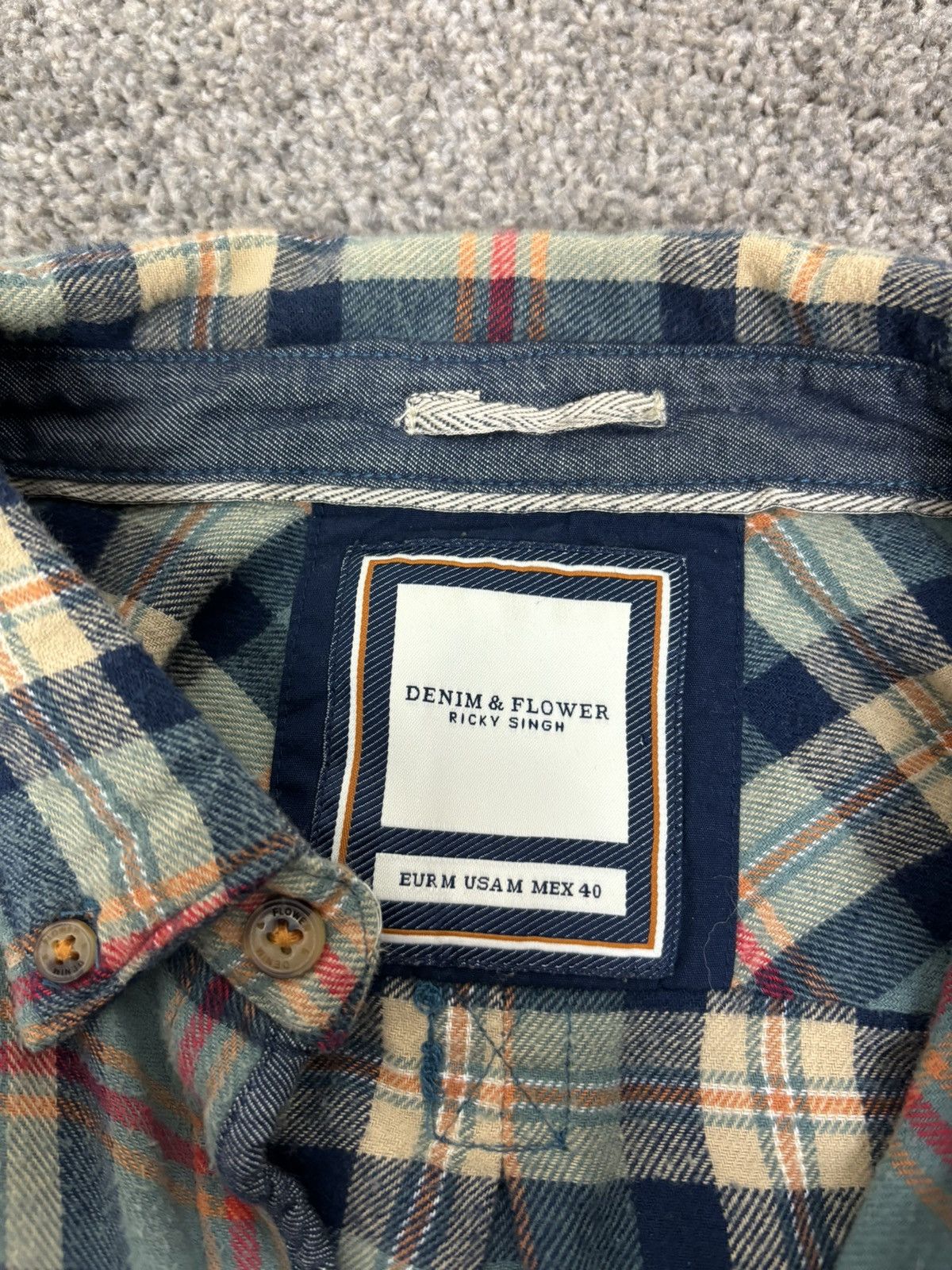 Denim & Flower Denim and flowers colorful flannel Size US M / EU 48-50 / 2 - 2 Thumbnail