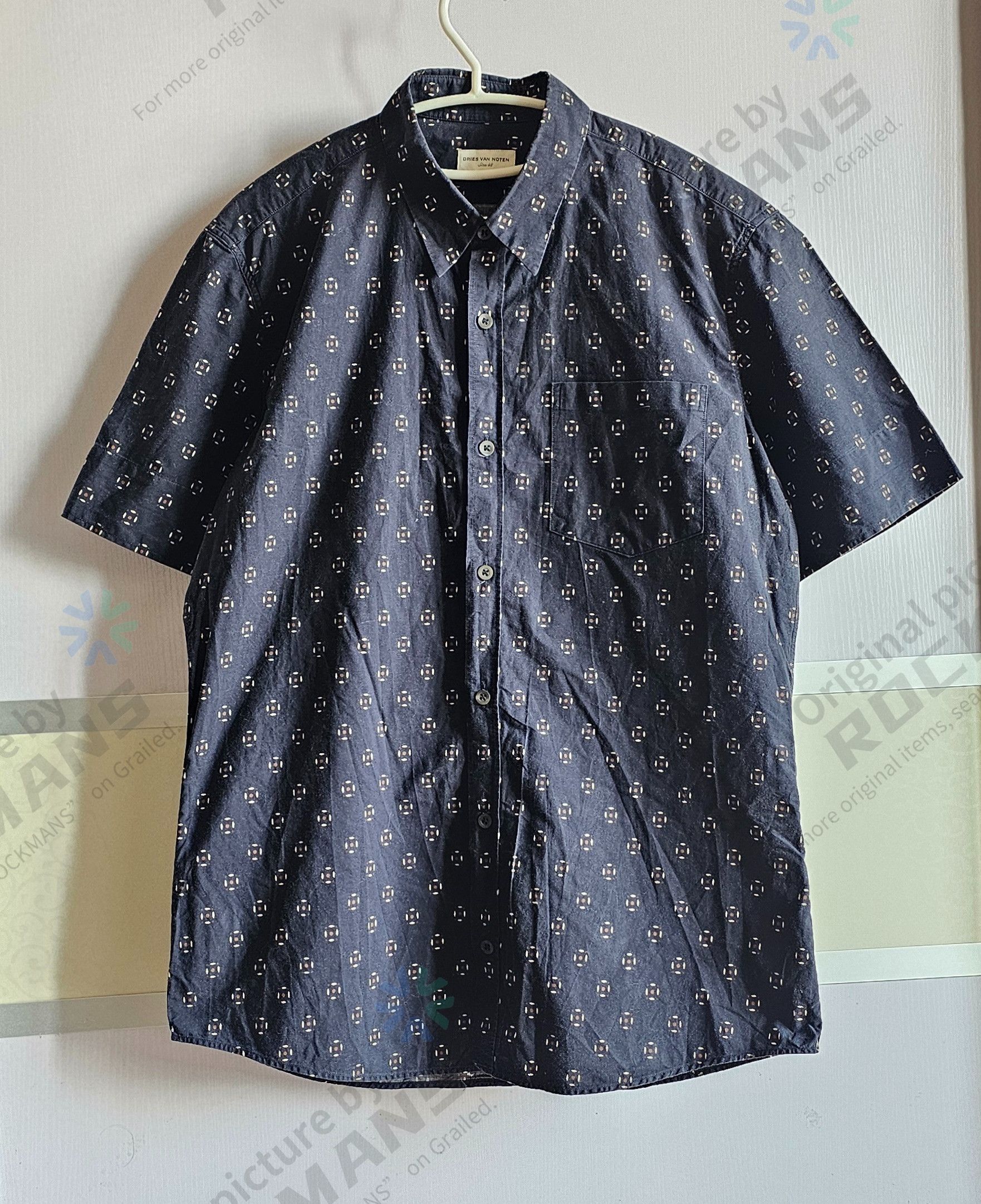 Dries Van Noten Dries Van Noten Short Sleeve Printed Shirt Blue Size 48 Size US M / EU 48-50 / 2 - 2 Thumbnail