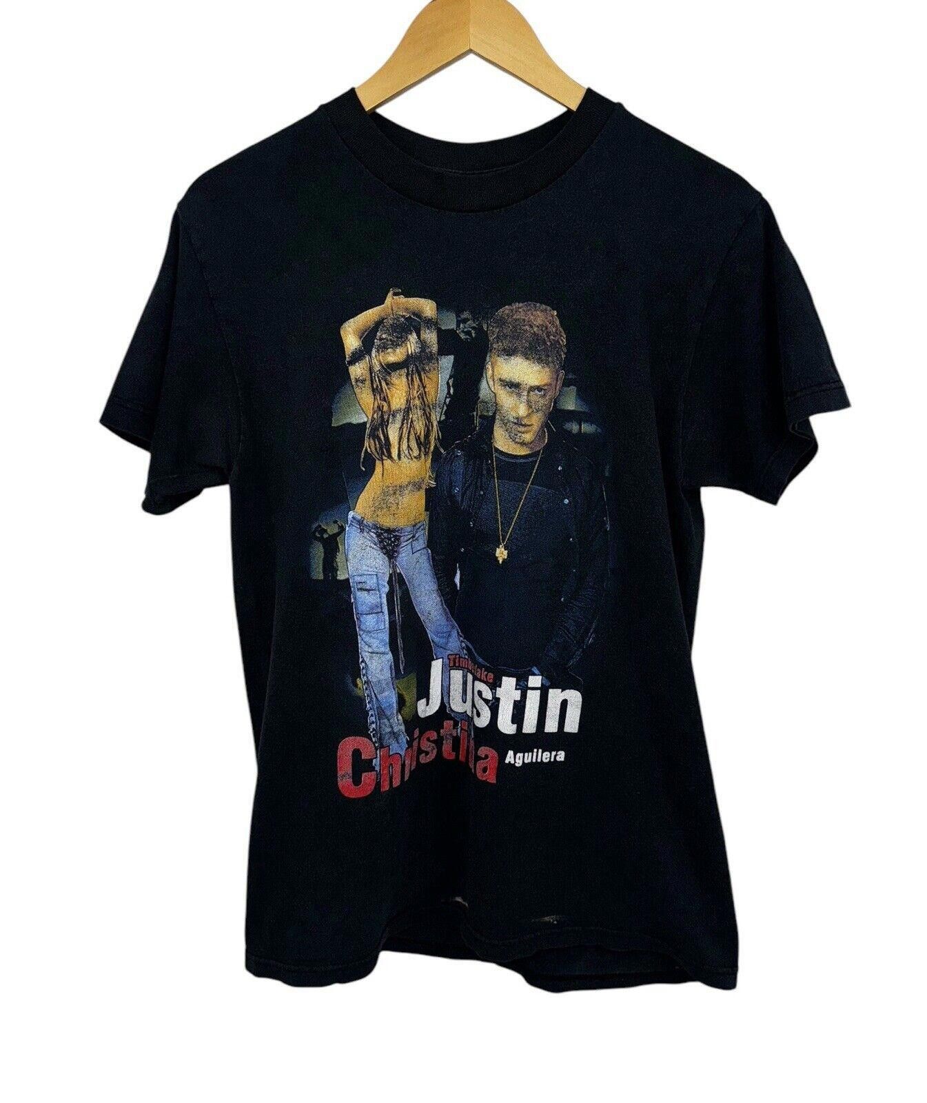 Designer Vintage Justin Timberlake Christina Aguilera Tour Rap Tee M Size US M / EU 48-50 / 2 - 1 Thumbnail
