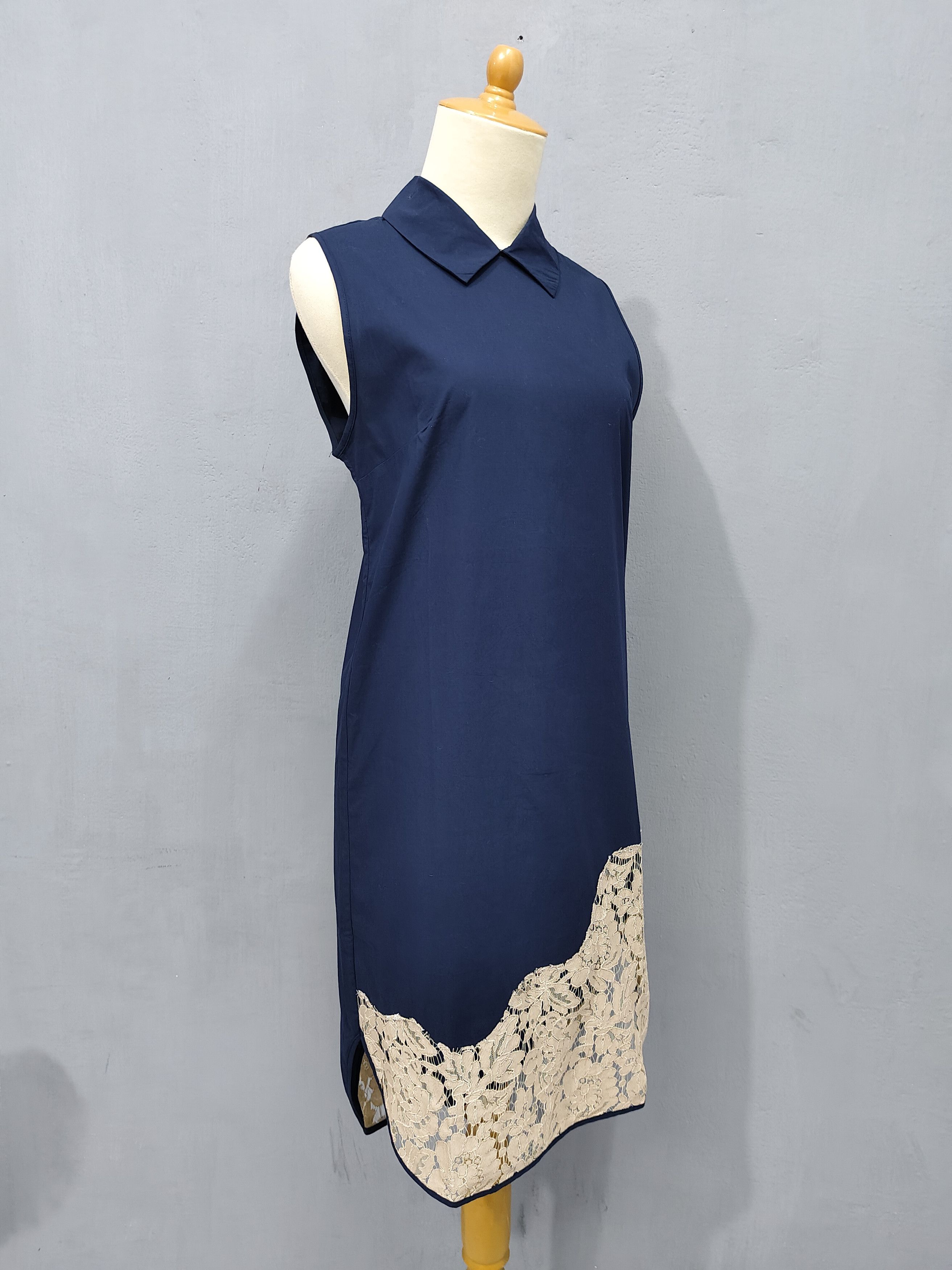 MSGM MSGM 🇮🇹 Minimalist Contrast Lace Sleeveless Dress Size M / US 6-8 / IT 42-44 - 3 Thumbnail