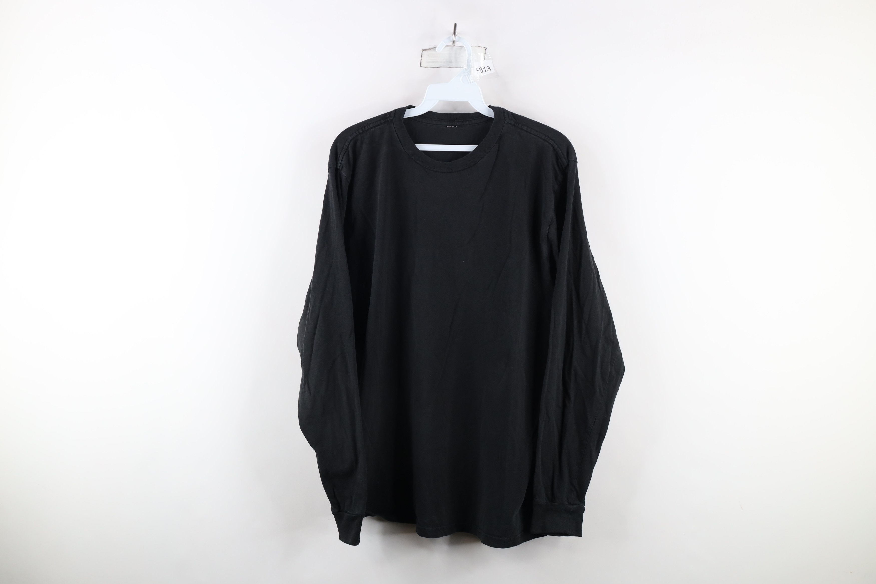 Vintage Vintage 90s Streetwear Long Sleeve T-Shirt Black Cotton Size US L / EU 52-54 / 3 - 1 Thumbnail