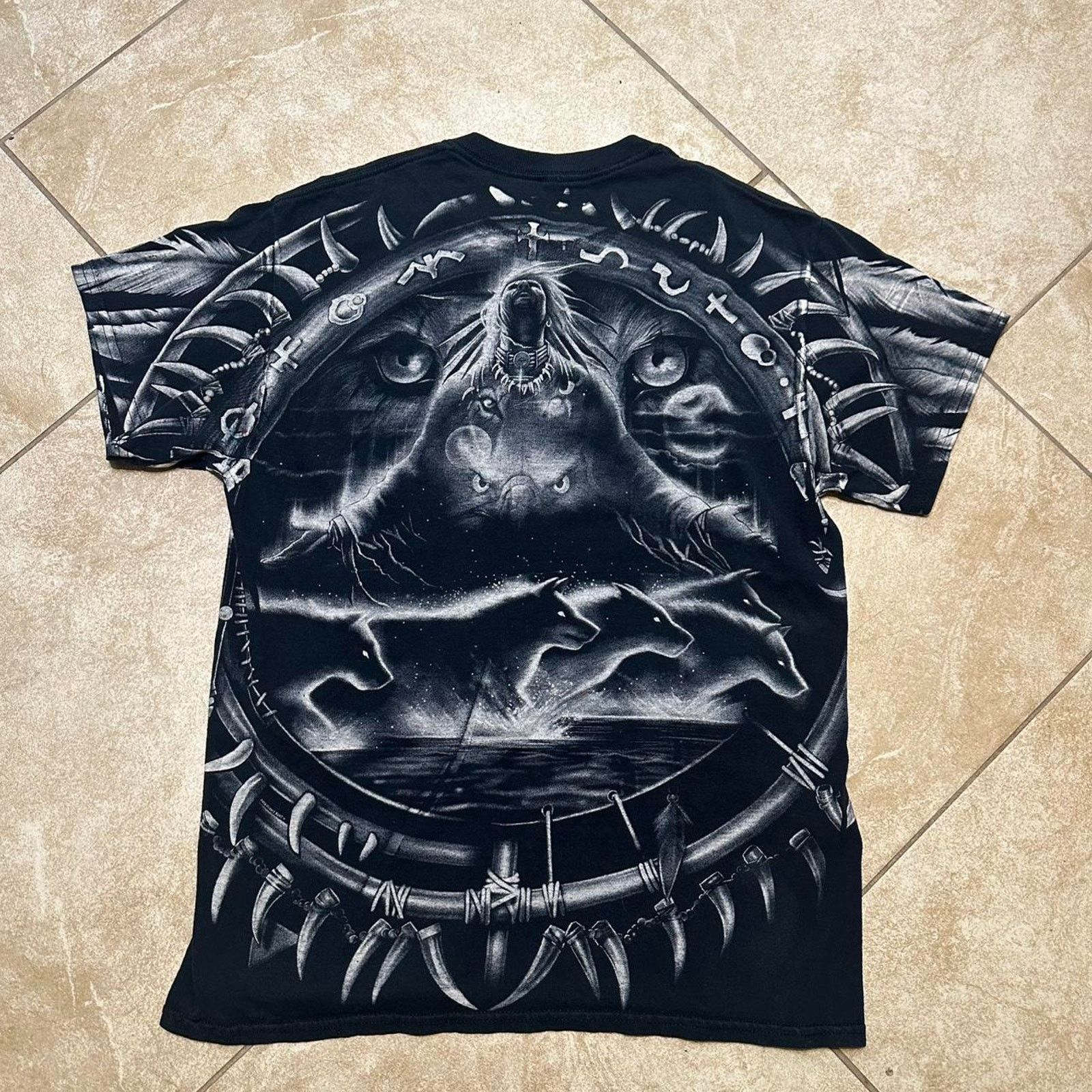 Liquid Blue Liquid Blue Native Wolf AOP T-shirt Size US M / EU 48-50 / 2 - 4 Thumbnail