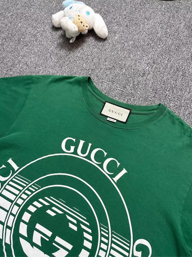 Gucci GucciGreen double G record letter logo short sleeve 2503-Ne Size US XS / EU 42 / 0 - 2 Thumbnail