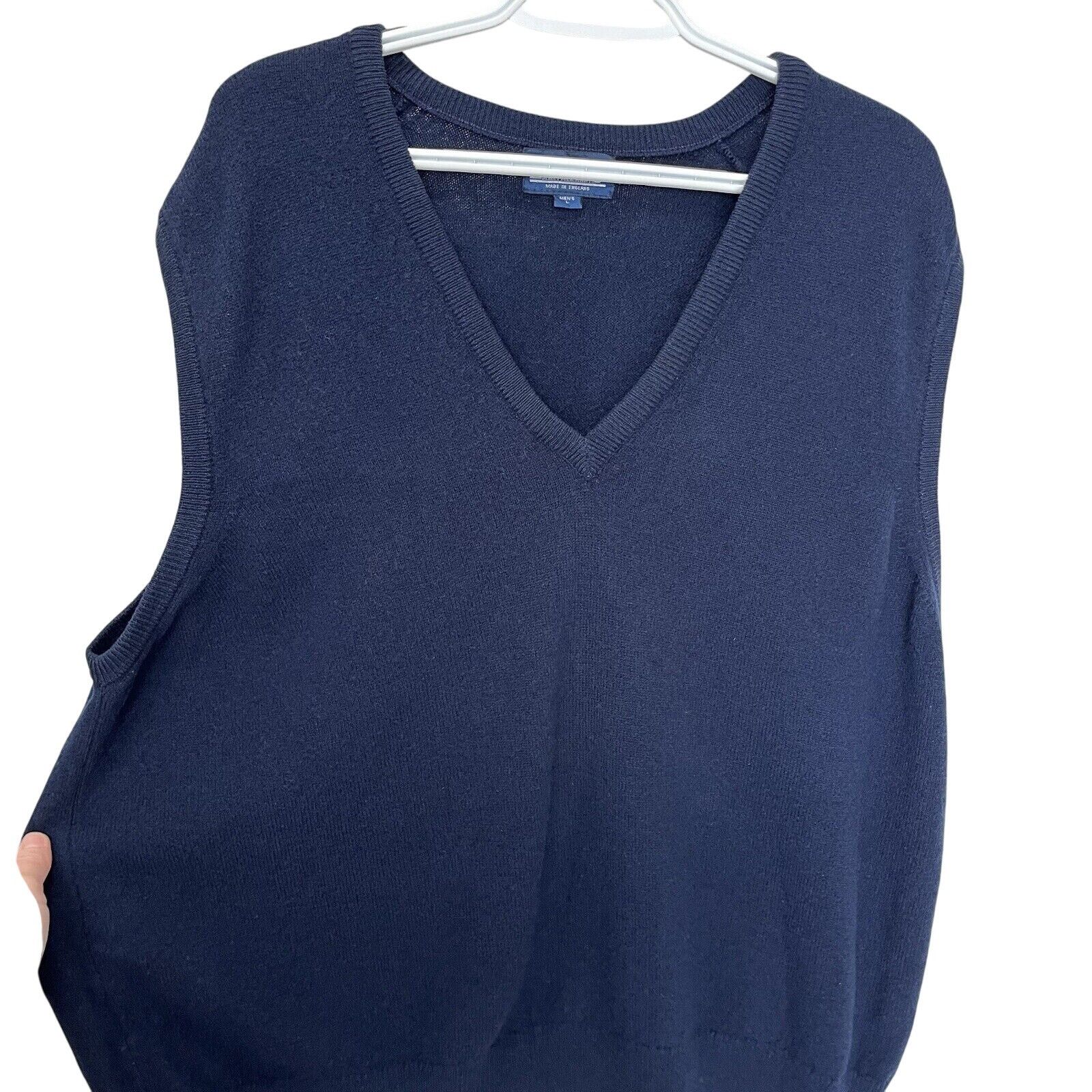 Lands' End Vintage 90s LANDS’ END Knit Sweater Vest Large Lambswool UK Size US L / EU 52-54 / 3 - 3 Thumbnail