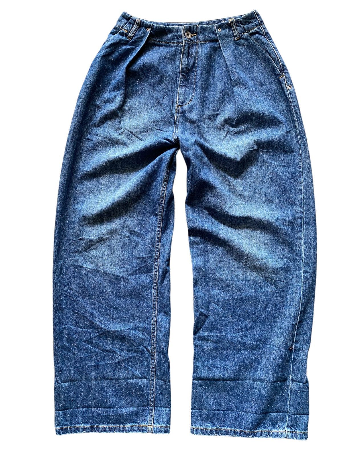 Japanese Brand Parici Denim Long wide Legs Jeans Baggy Size 28" / US 6 / IT 42 - 1 Thumbnail