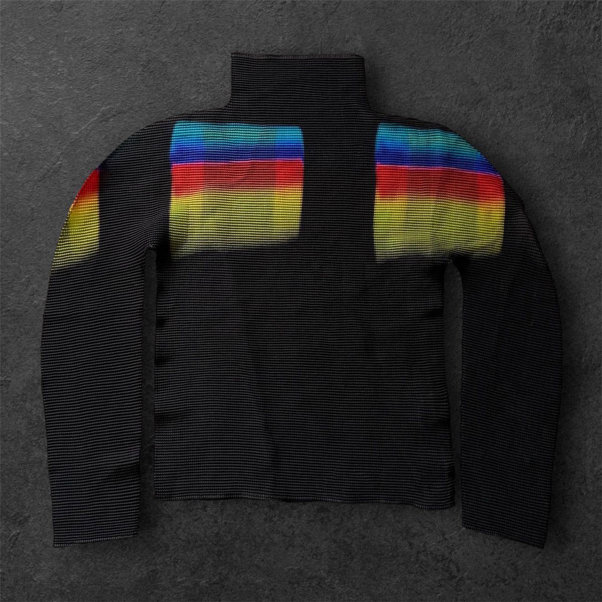 Issey Miyake Issey Miyake Me Multicolor Gradient Pleats Mock Neck Top Size ONE SIZE - 7 Thumbnail