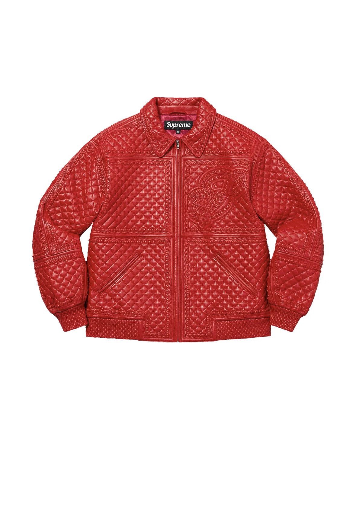 Supreme Supreme studded quilted red leather jacket Size US L / EU 52-54 / 3 - 1 Thumbnail