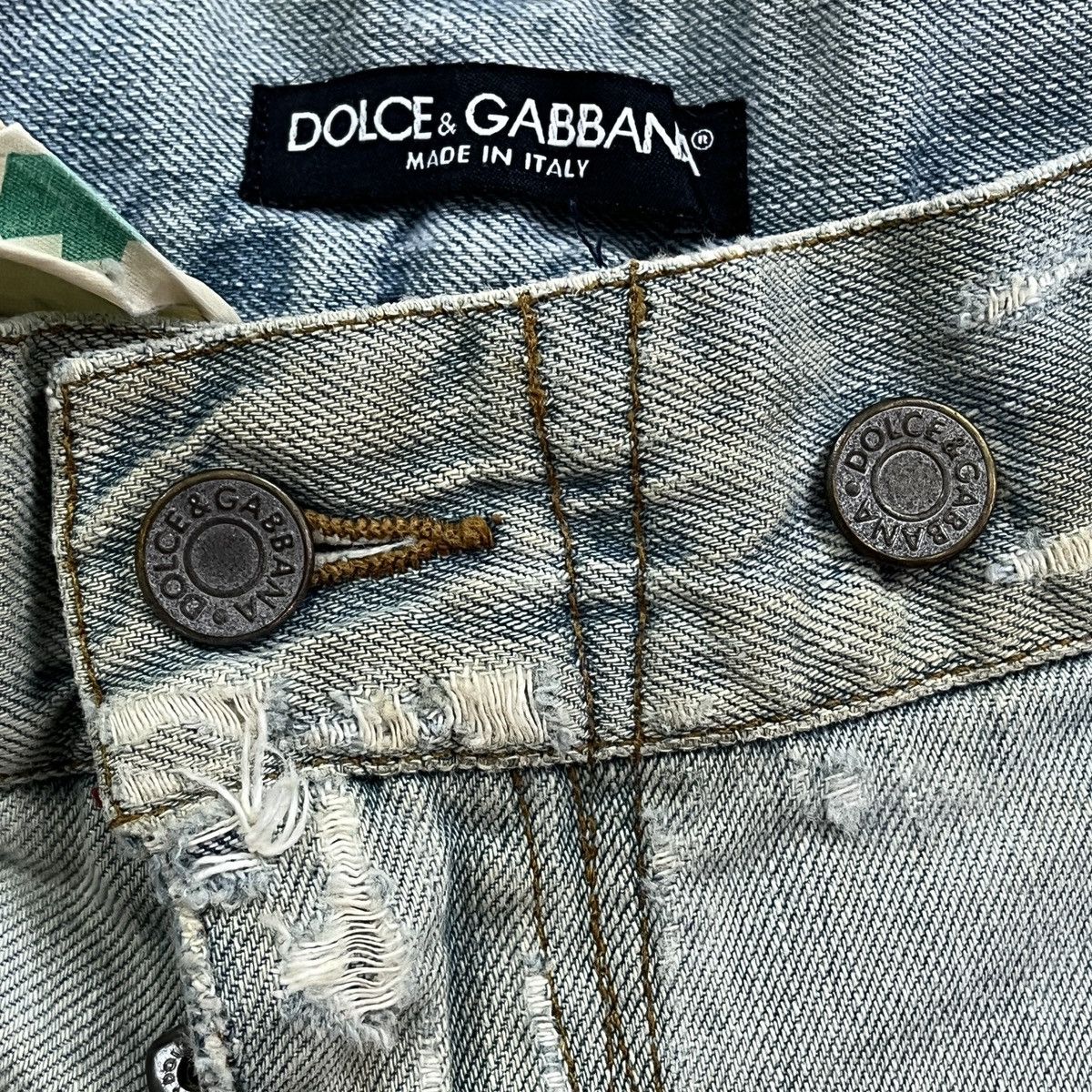 Dolce & Gabbana Distressed Runway Dolce & Gabbana Denim Classic 14 Size US 34 / EU 50 - 8 Thumbnail