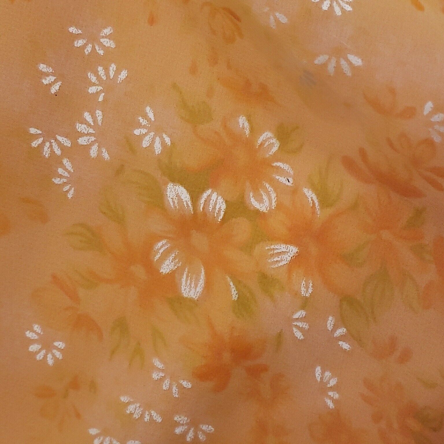 Handmade Vtg Maxi Dress Sz M Orange Floral Chiffon Overlay Empire Pra Size M / US 6-8 / IT 42-44 - 12 Thumbnail