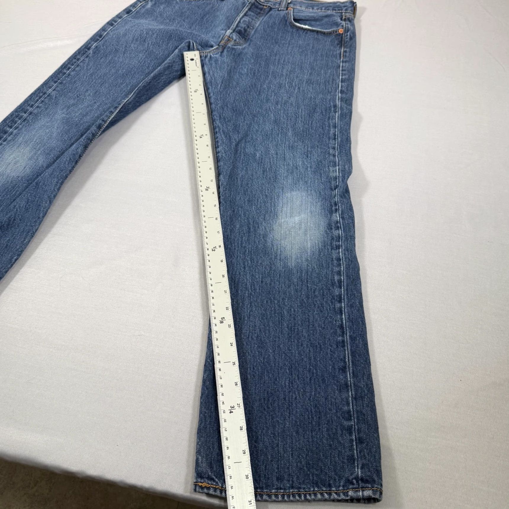 Levi's Levis Jeans Mens 34x32 Blue 501 Straight Denim Pants Western Cowboy Work Size US 34 / EU 50 - 6 Thumbnail
