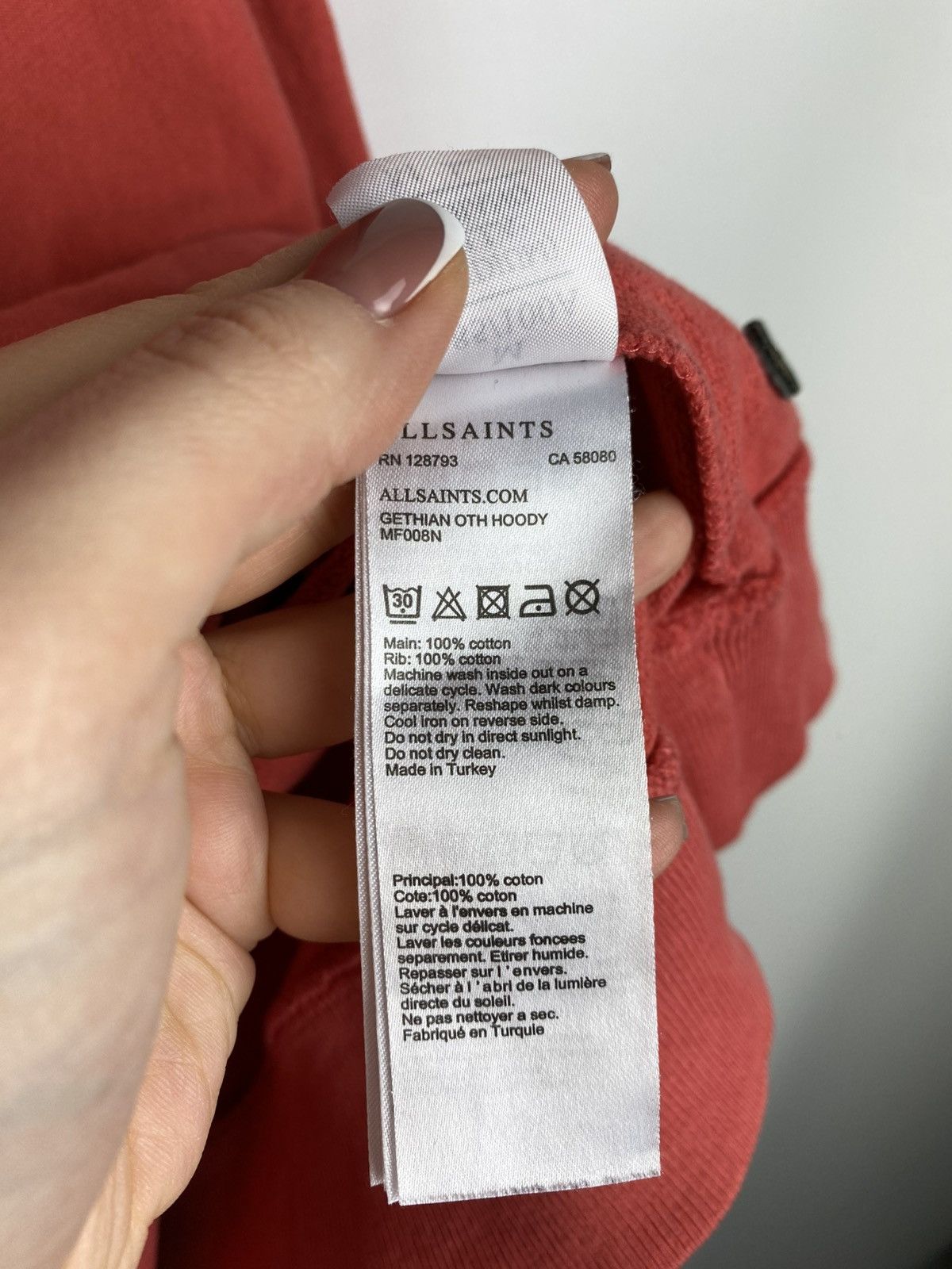 Allsaints Allsaints Gethian OTH men’s oversized hoodie Pullover M Size US M / EU 48-50 / 2 - 14 Thumbnail