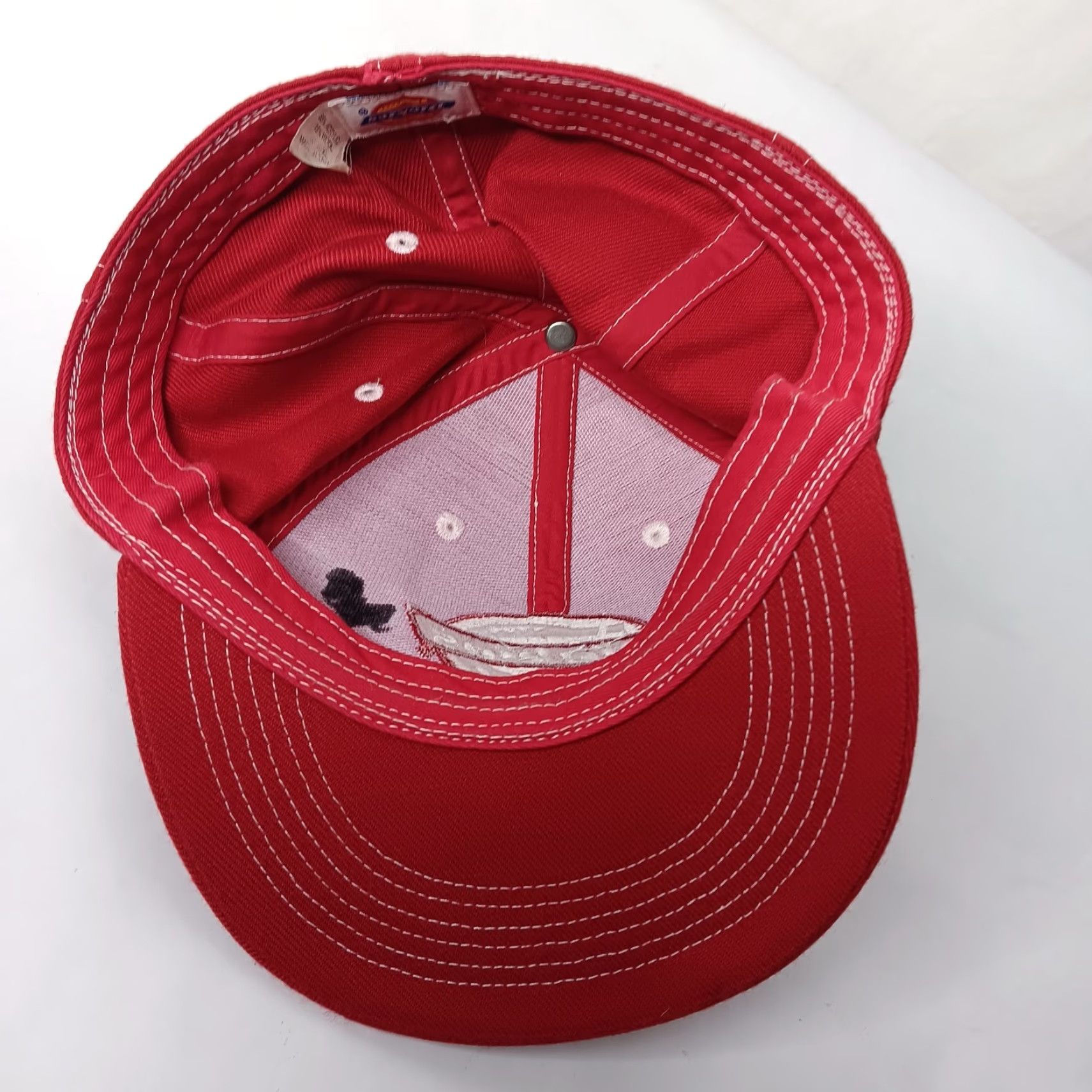 Dickies Dickies Hat XL Red Canvas Logo Fitted Workwear Mens Size ONE SIZE - 6 Thumbnail