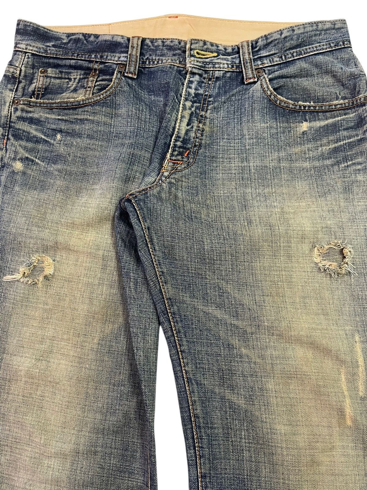 Hysteric Glamour Vintage Japanese Brand Mud Wash Distress Style Baggy Jeans Size US 36 / EU 52 - 4 Thumbnail