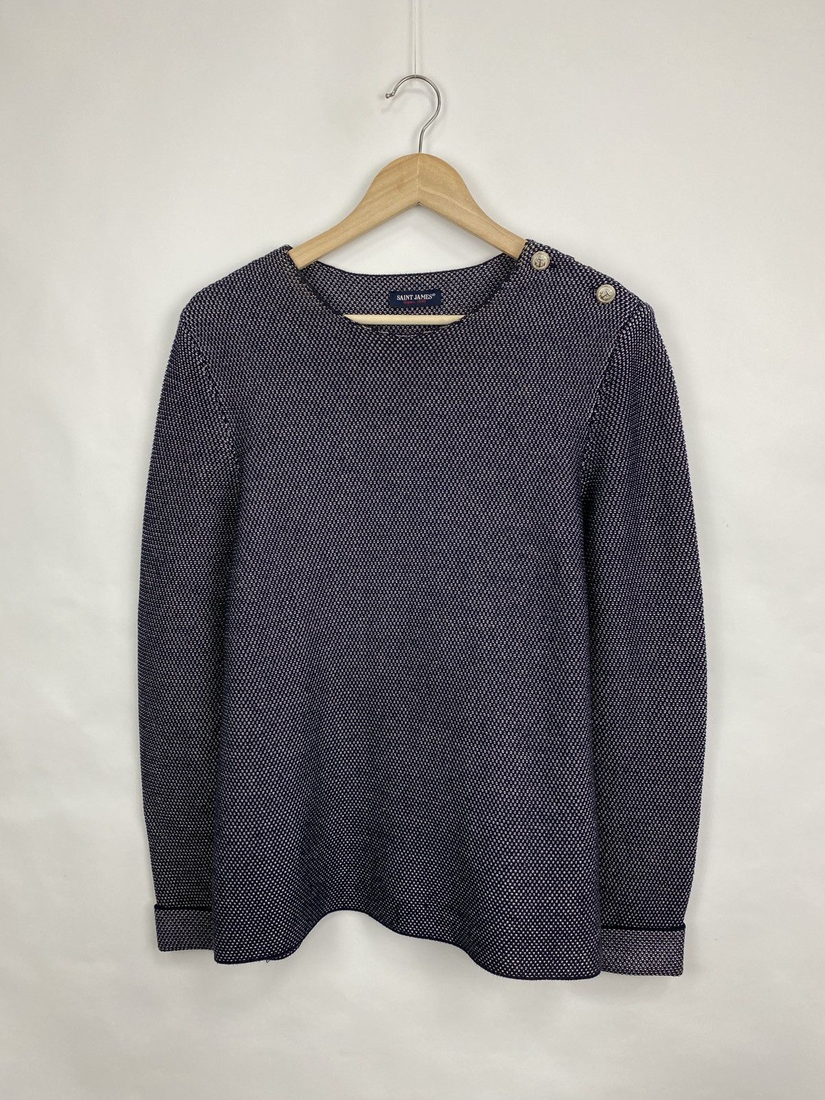 Saint James 🇫🇷 Vintage Saint James France Avant Garde Sweater Retro Rare Size L / US 10 / IT 46 - 3 Thumbnail
