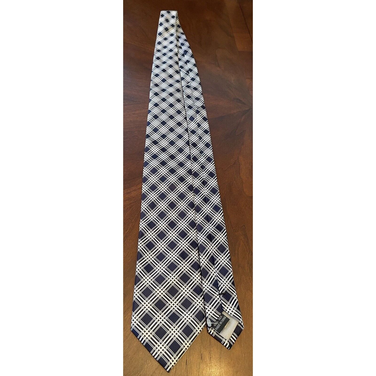 Handmade Pronto Uomo Couture Hand Made Blue 100% Silk Made In China Size ONE SIZE - 3 Thumbnail