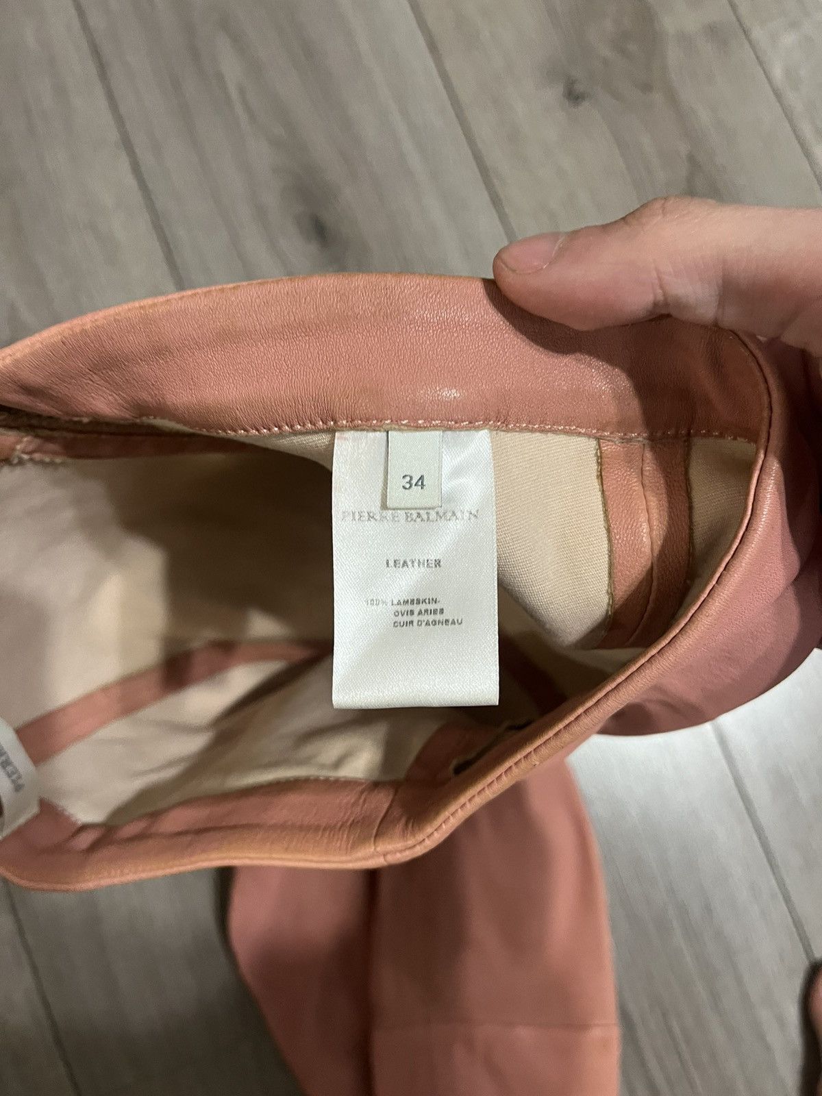 Balmain × Pierre Balmain × Vintage Extra Rare Vintage Pierre Balmain Leather Leggings Size 24" / US 00 / IT 34 - 5 Thumbnail