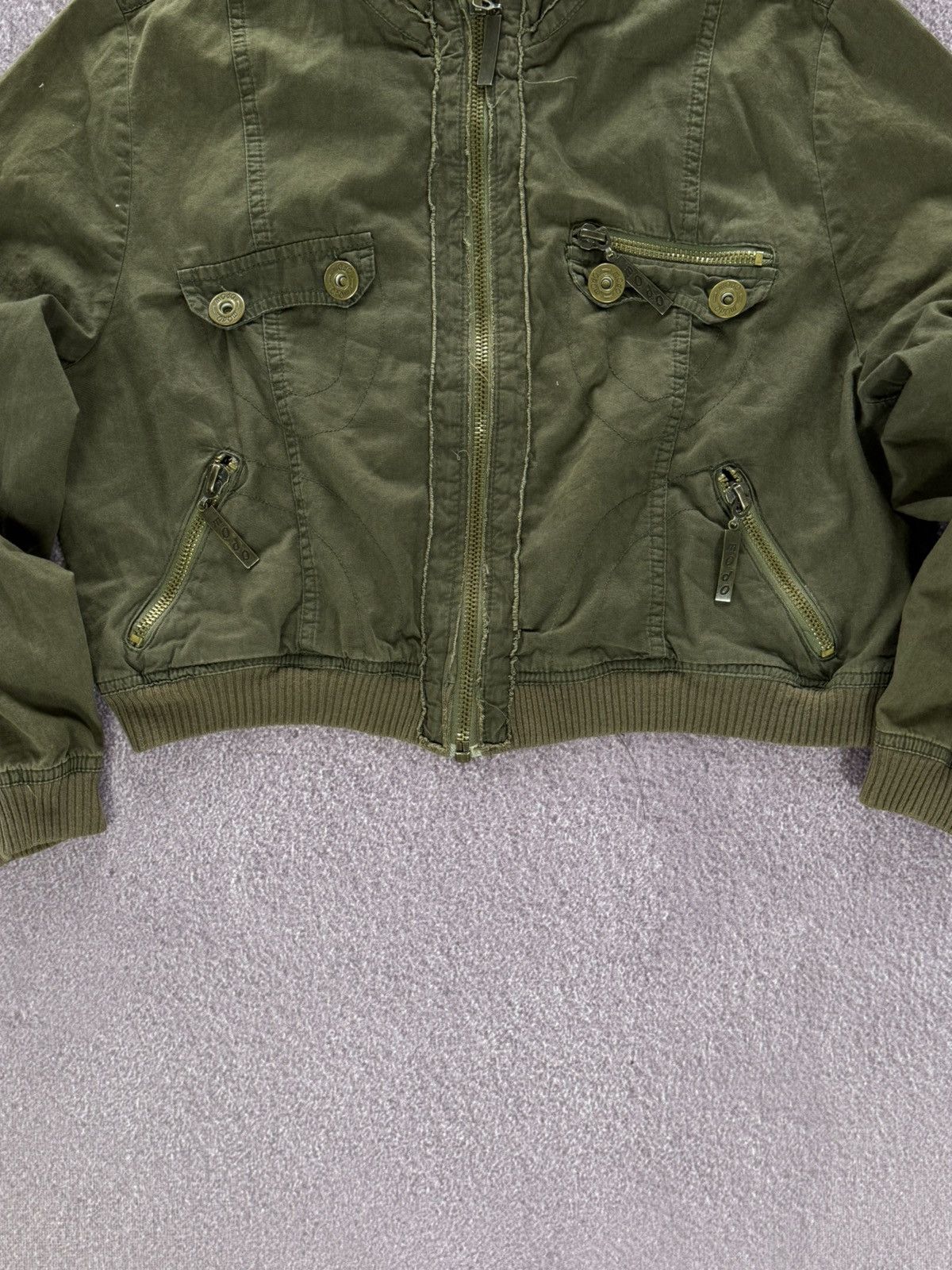 If Six Was Nine Japanese Vibe Vintage 00s Military Cropped Jacket Size M / US 6-8 / IT 42-44 - 3 Thumbnail