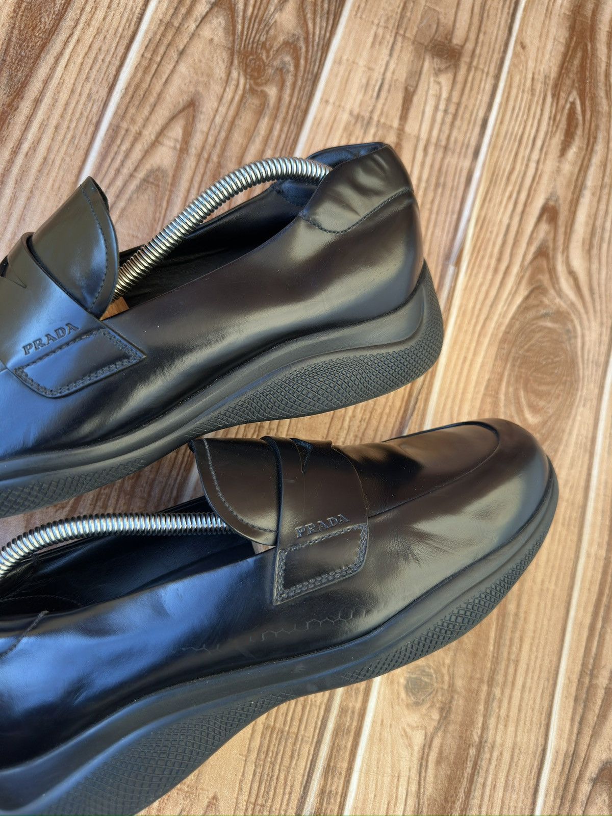 Prada Prada Americas Cup Spazzolato Leather Penny Loafer Size US 7 / EU 40 - 17 Thumbnail