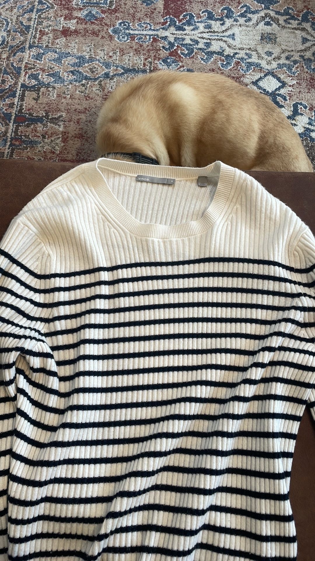 Image of Vince Cashmere Sweater in White, Men's (Size XL)