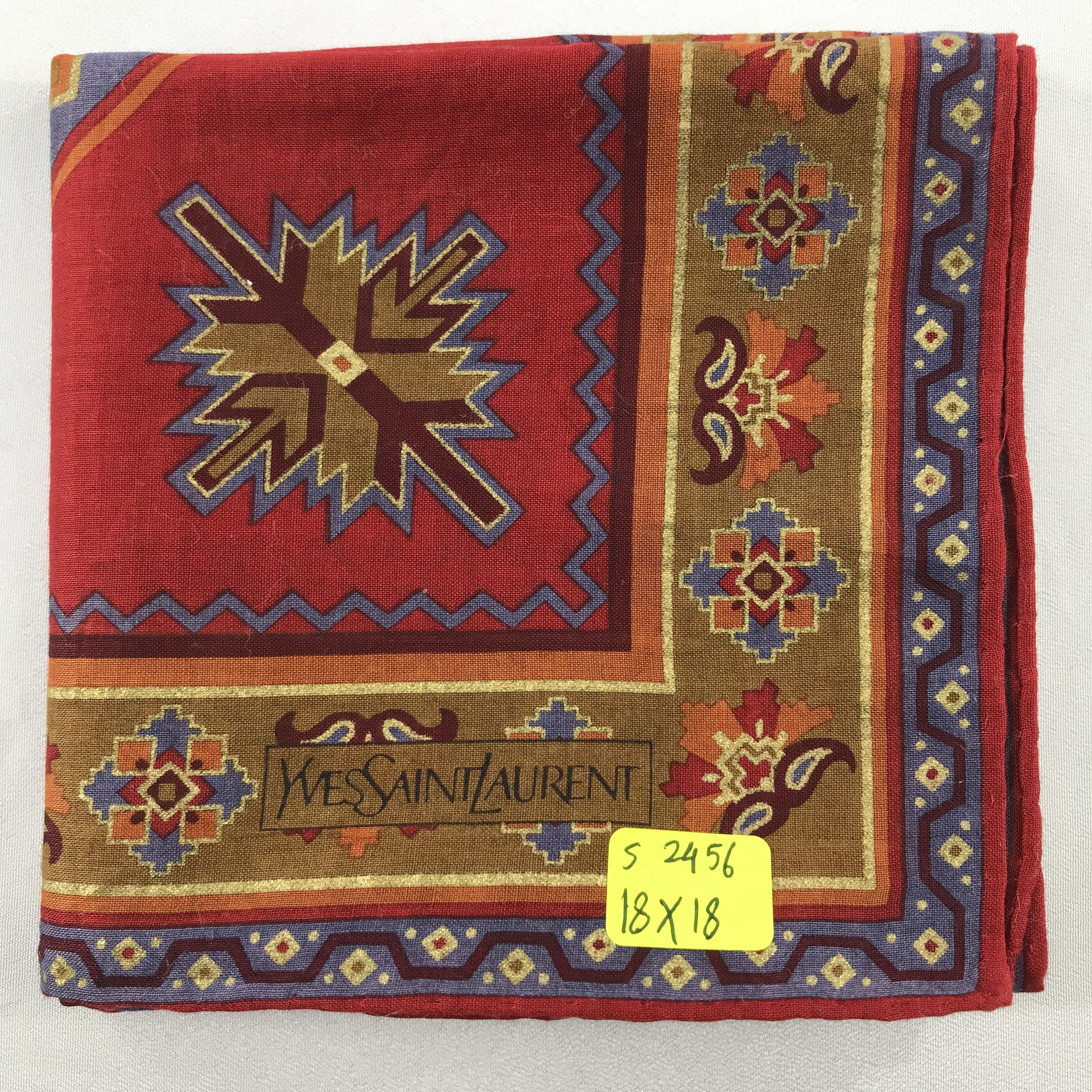 Yves Saint Laurent Yves Saint Laurent Bandana / Handkerchief/Neckerchief -S2456 Size ONE SIZE - 5 Thumbnail