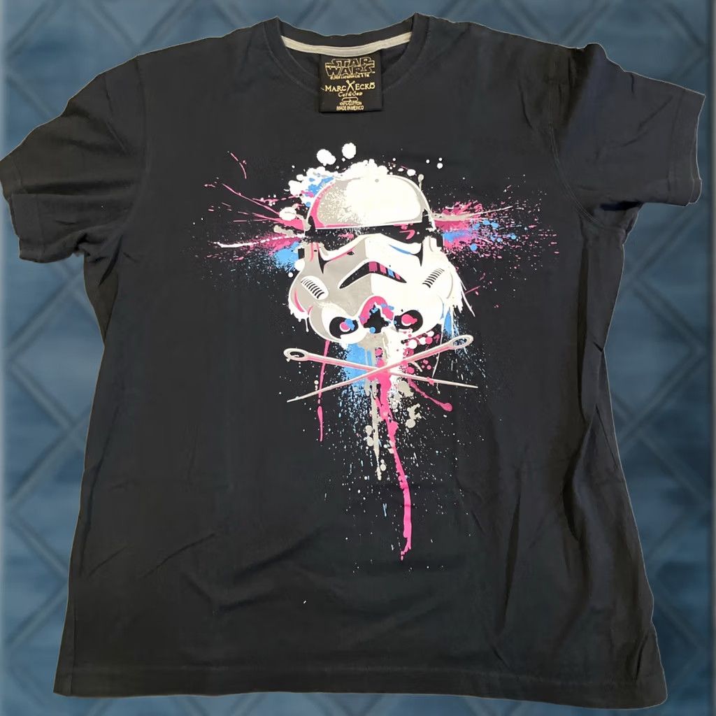 Vintage Marc Ecko Shirt Mens L Black Cut Sew STAR WARS STORM TROOPER Graphic Size US L / EU 52-54 / 3 - 1 Thumbnail