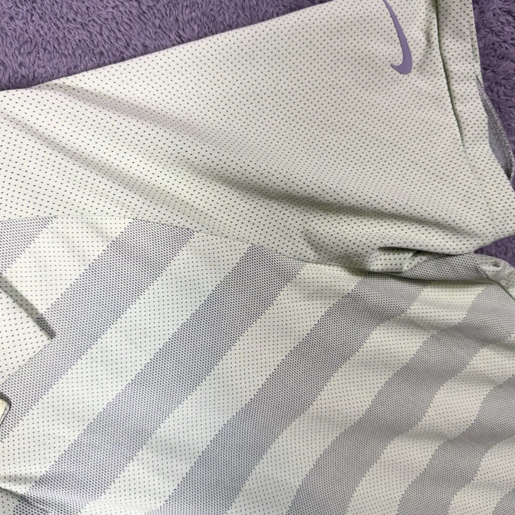 Nike Nike Polo Shirt Mens XL Zonal Cooling Golf Tiger Mint Stripe Tiburon Club Size US XL / EU 56 / 4 - 5 Thumbnail