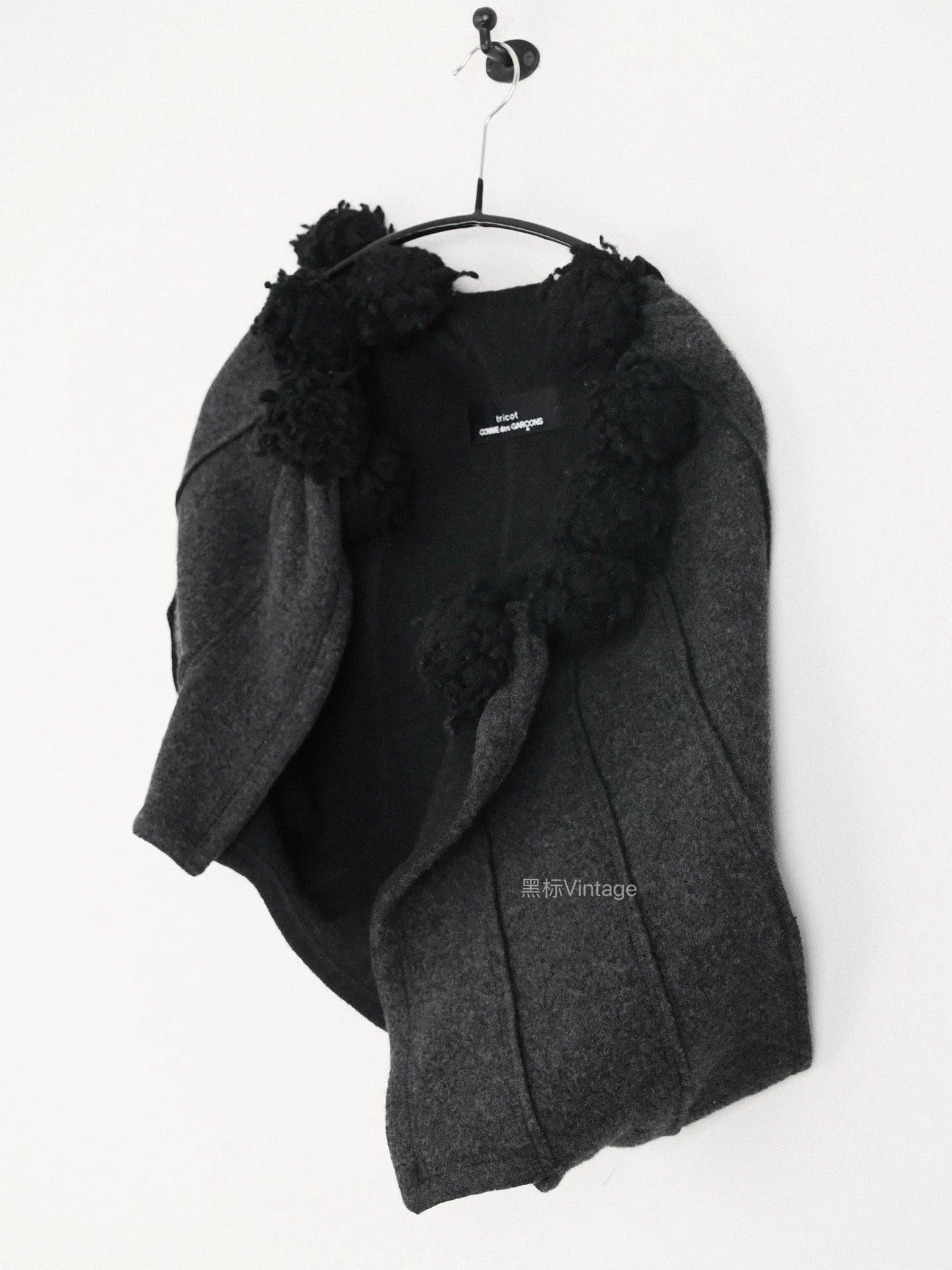 Comme des Garcons CDG 05AW Vintage Asymmetric Pom-Pom Cape Women's Size ONE SIZE - 3 Thumbnail