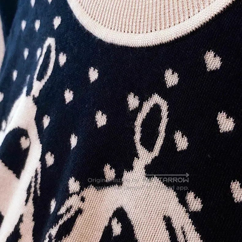 Hermes Hermes Knitted T-shirt, black and white knitted short slee Size XS / US 0-2 / IT 36-38 - 5 Thumbnail