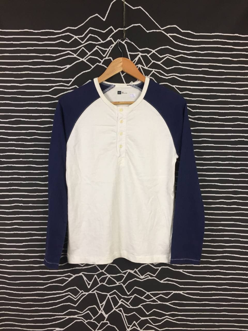 Gap GAP XS Slim Fit Henley Raglan Long Sleeve Tee Size US XS / EU 42 / 0 - 2 Thumbnail