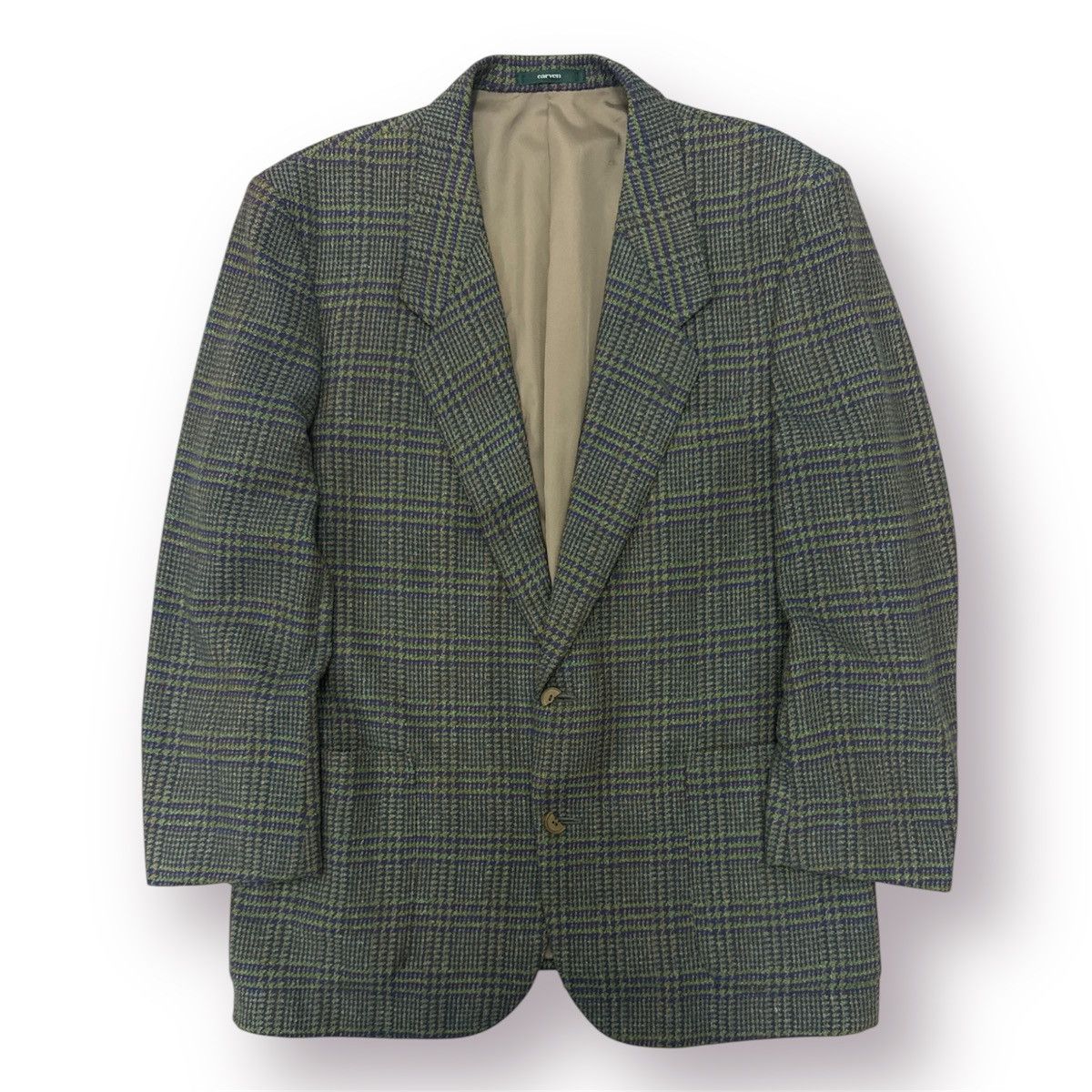 Carven 🔥 Vtg Exclusive Carven Paris Wool Tweed Houndstooth Blazer Size US S / EU 44-46 / 1 - 1 Thumbnail