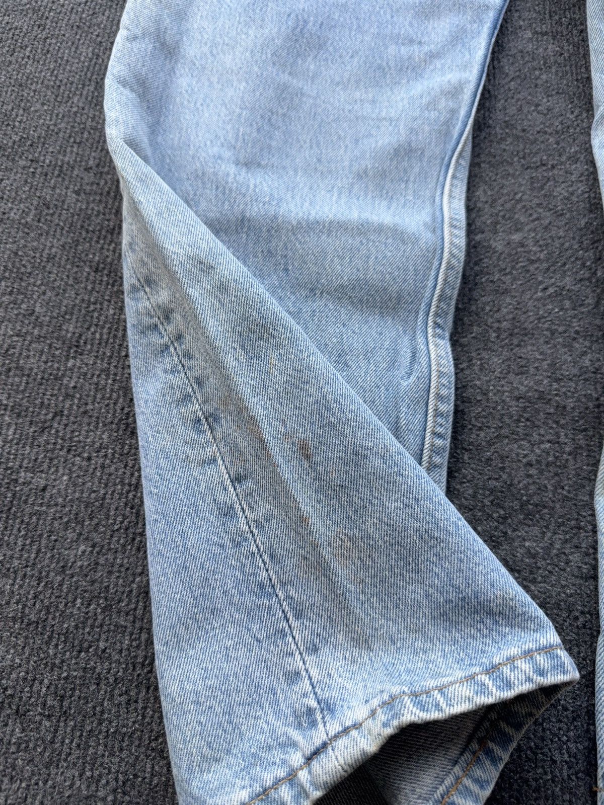Levi's Retro Levis 501 USA Dirty Light Wash Vintage Straight Jeans Size US 31 - 15 Thumbnail
