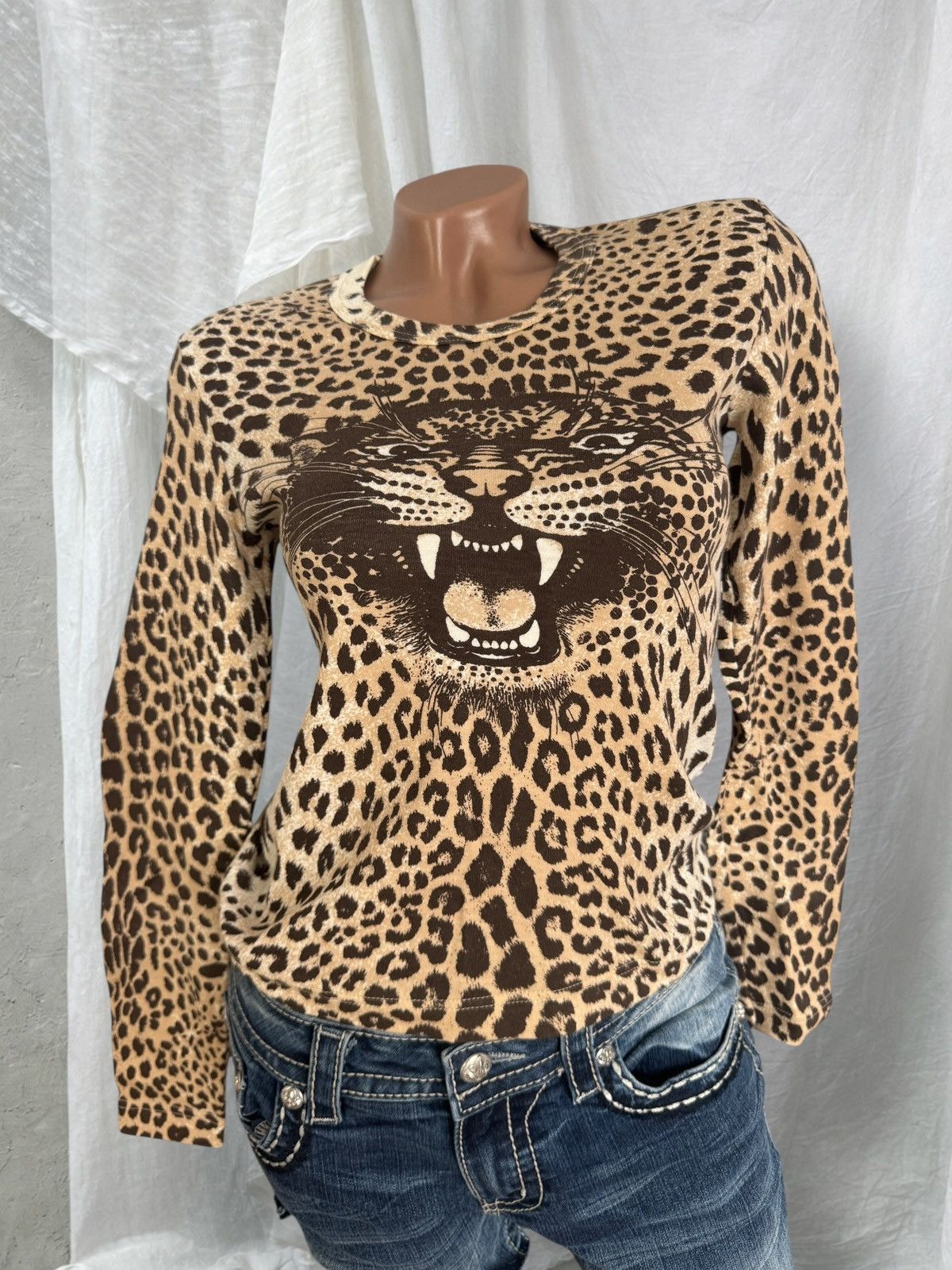 Hysteric Glamour 2000’s Aesthetic Super Sexy Leopard Printed Long Sleeve Top Size S / US 4 / IT 40 - 1 Thumbnail