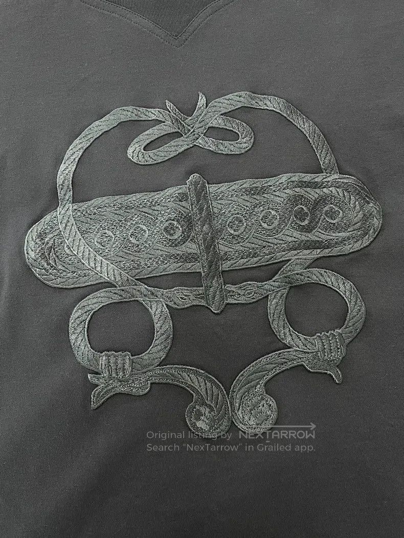 Hermes Hermes Navy Blue Embroidered Short Sleeve T-Shirt Size XS / US 0-2 / IT 36-38 - 3 Thumbnail