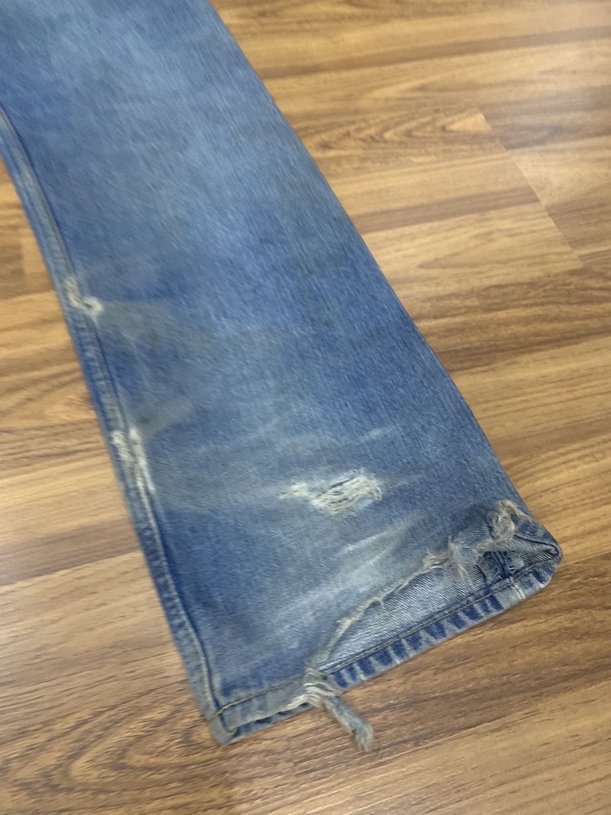 Levi's VTG DESTROYED DISTRESSED SELVEDGE DENIM JEANS SIZE 32 Size US 32 / EU 48 - 4 Thumbnail
