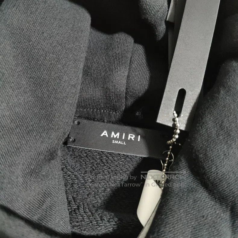 Amiri Amiri Size S Blue cashew flower letter hooded sweater hoodi Size US S / EU 44-46 / 1 - 4 Thumbnail