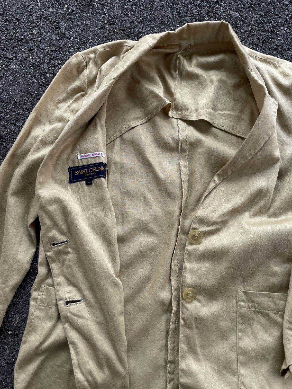Celine Saint Celine | Vintage Thin Blazer Size S / US 4 / IT 40 - 4 Thumbnail