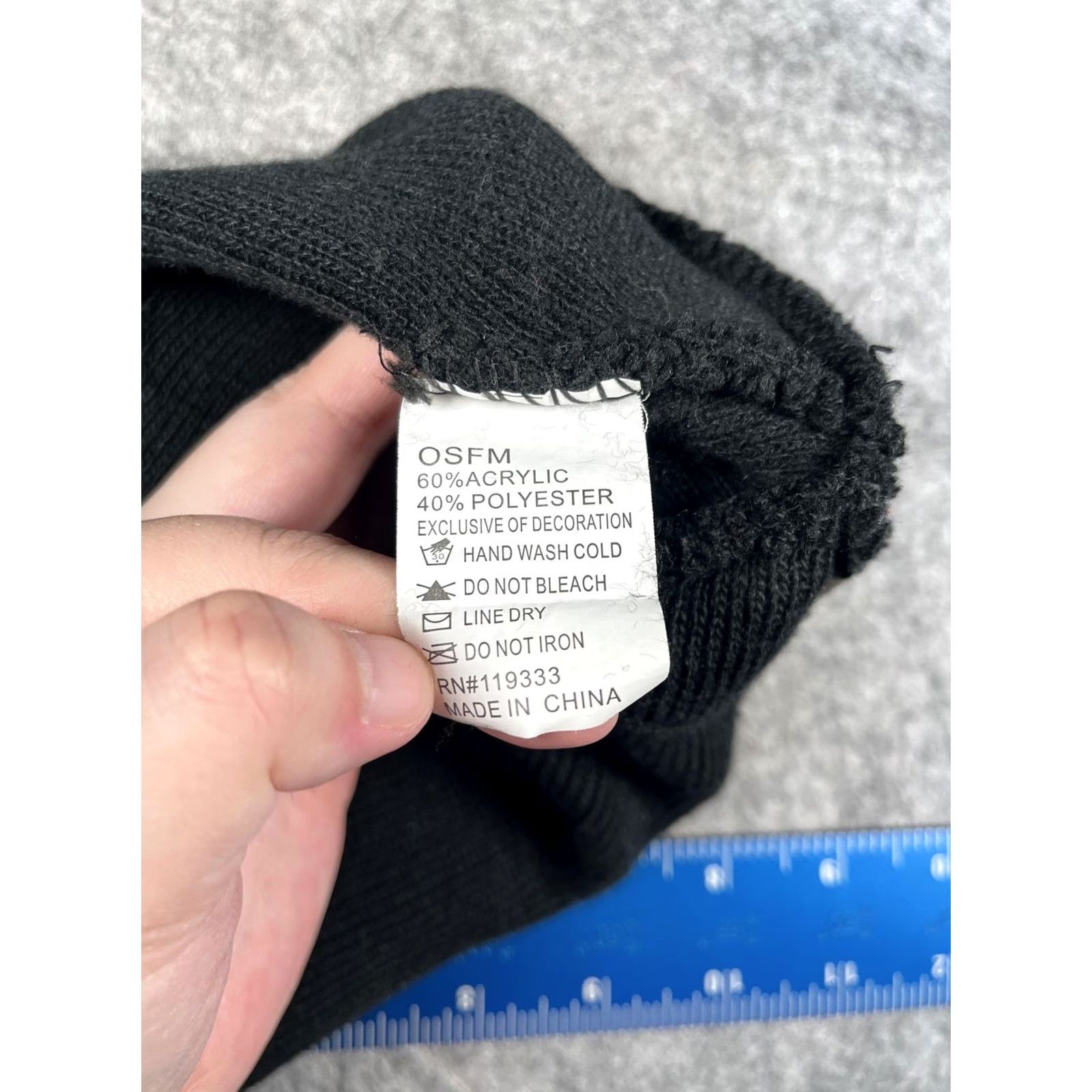 Vintage Knit Beanie Mens One Size Black Solid Soft Warm Stretch Casual Winter Hat Size ONE SIZE - 4 Thumbnail