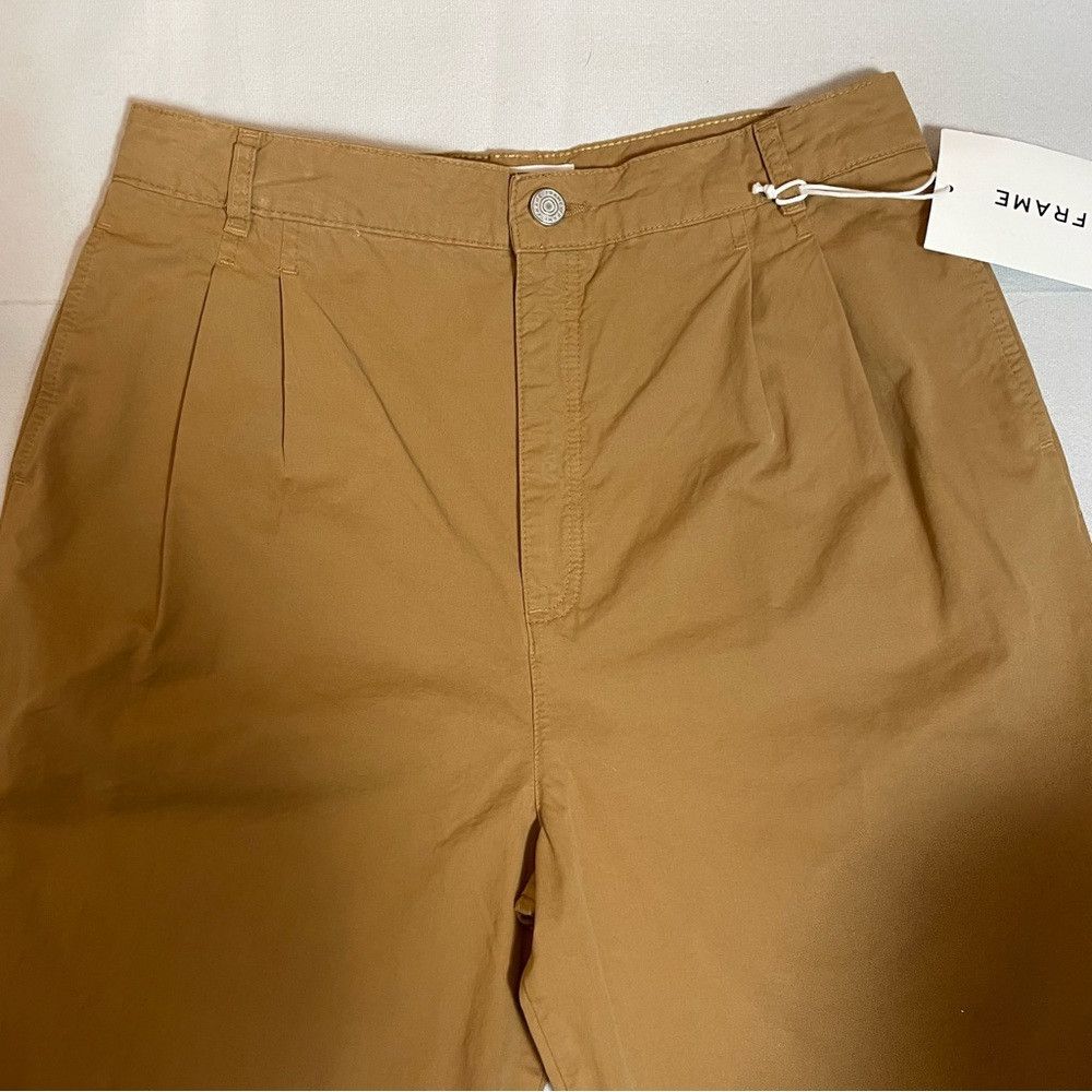 Frame NWT New $348 Frame Pleat Front Wide Leg Camel Chinos Pants Size 29" - 7 Thumbnail