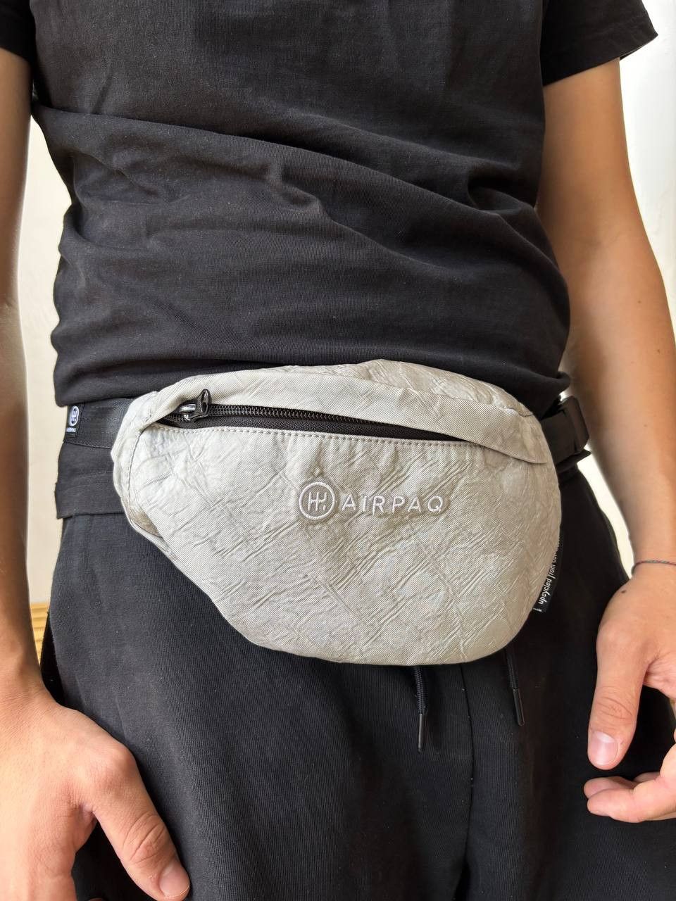 Japanese Brand AIRPAQ Waist Bag Made from upcycled airbags Size ONE SIZE - 1 Thumbnail