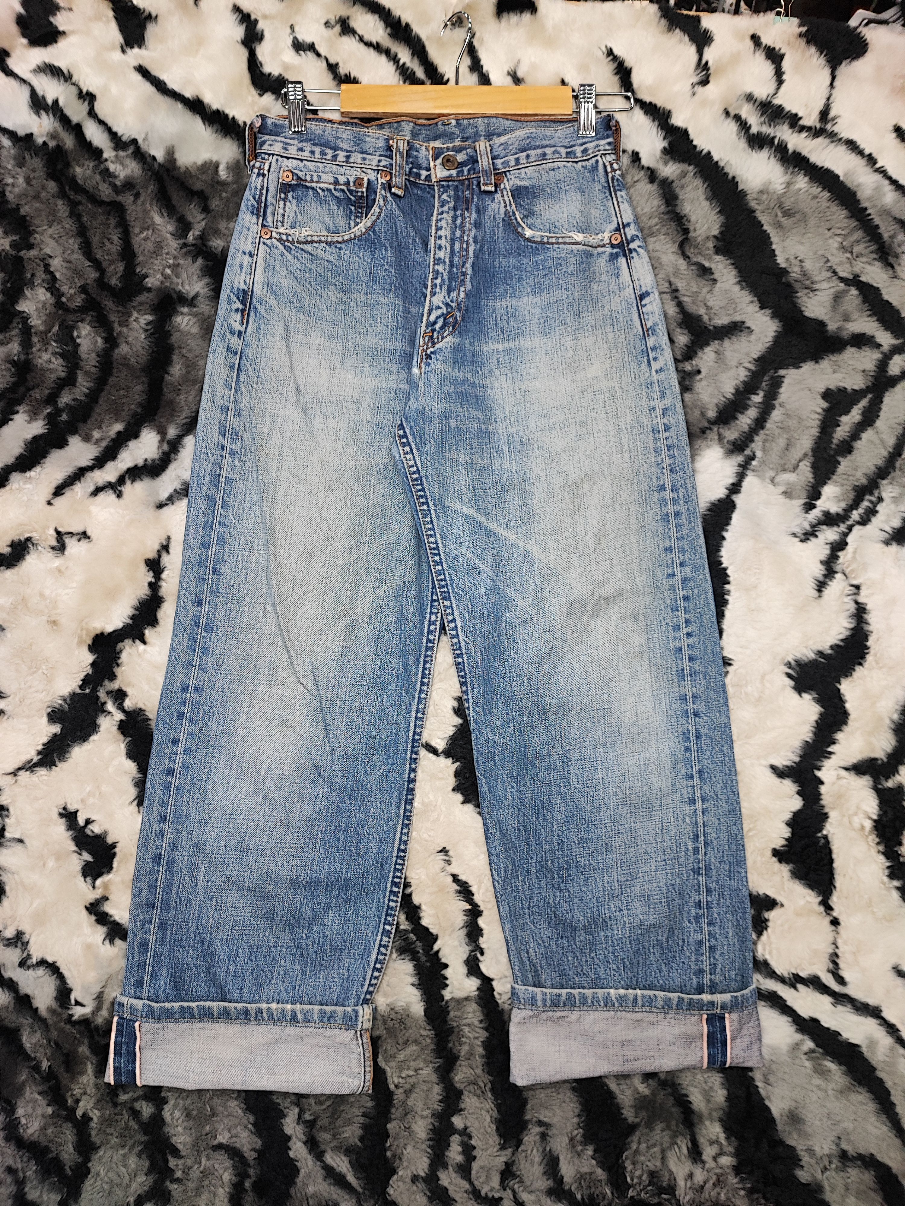 Levi's Vintage Clothing Vintage 90s 503 Levi's distressed selvedge jeans Size US 28 / EU 44 - 2 Thumbnail